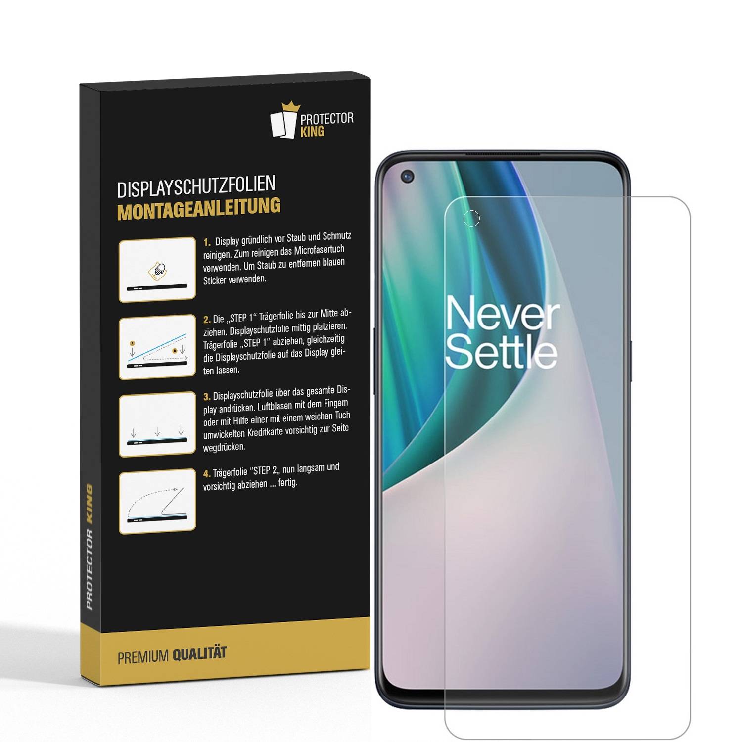 4x Displayfolie für One Plus Nord N10 Displayschutzfolie Schutzfolie HD KLAR