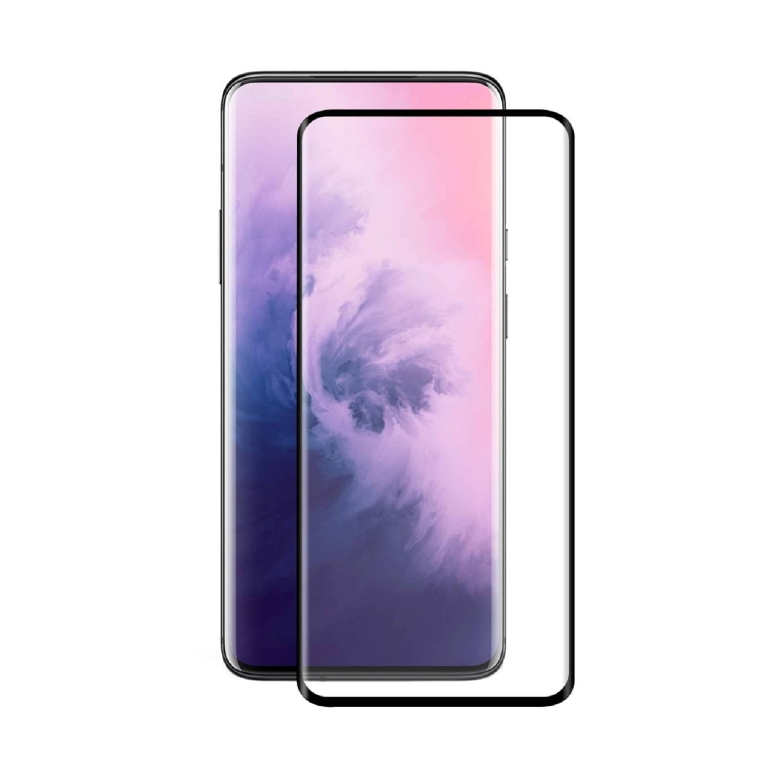 2x 9D Keramik-Glass für OnePlus 7 Pro FULL COVER 3D KLAR Panzerfolie Displayschutz Schutzfolie Ceramic Screen-Protector