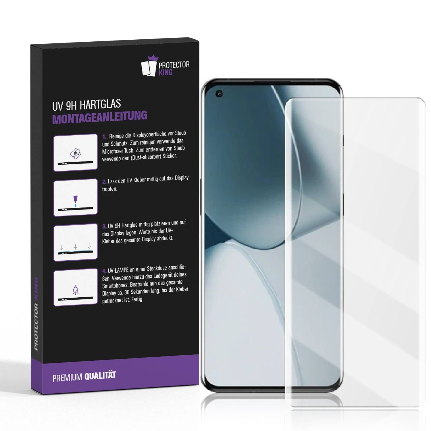 1x UV-Liquid 9H Panzerglas für OnePlus 10 Pro 3D KLAR echtes Tempered Panzerhartglas Schutzglas Displayschutz Panzerfolie Schutzfolie Screen