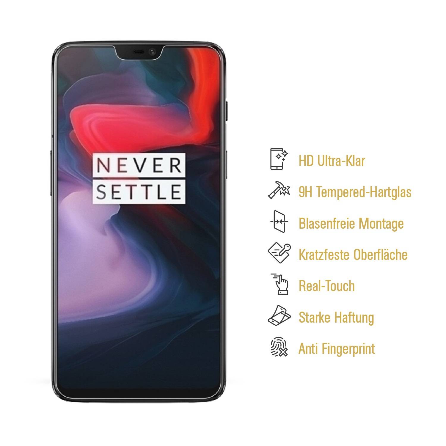 1x 3D A++ 9H Hartglas für Oneplus 6 Displayschutz Schutzglas Schutzfolie Panzerfolie Panzerglas Displayglas Tempered Glasfolie Sicherheitsglas