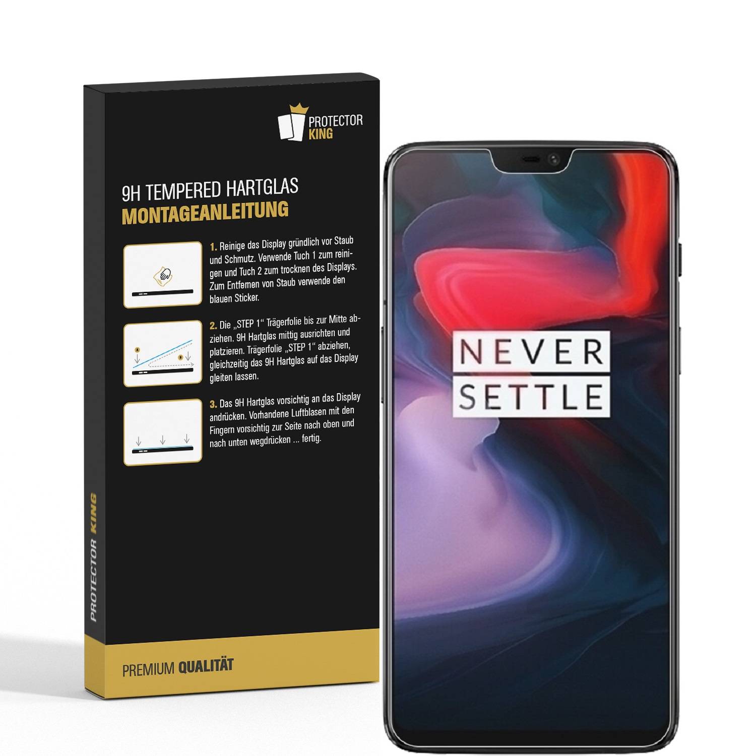 4x 3D A++ 9H Hartglas für Oneplus 6 Displayschutz Schutzglas Schutzfolie Panzerfolie Panzerglas Displayglas Tempered Glasfolie Sicherheitsglas