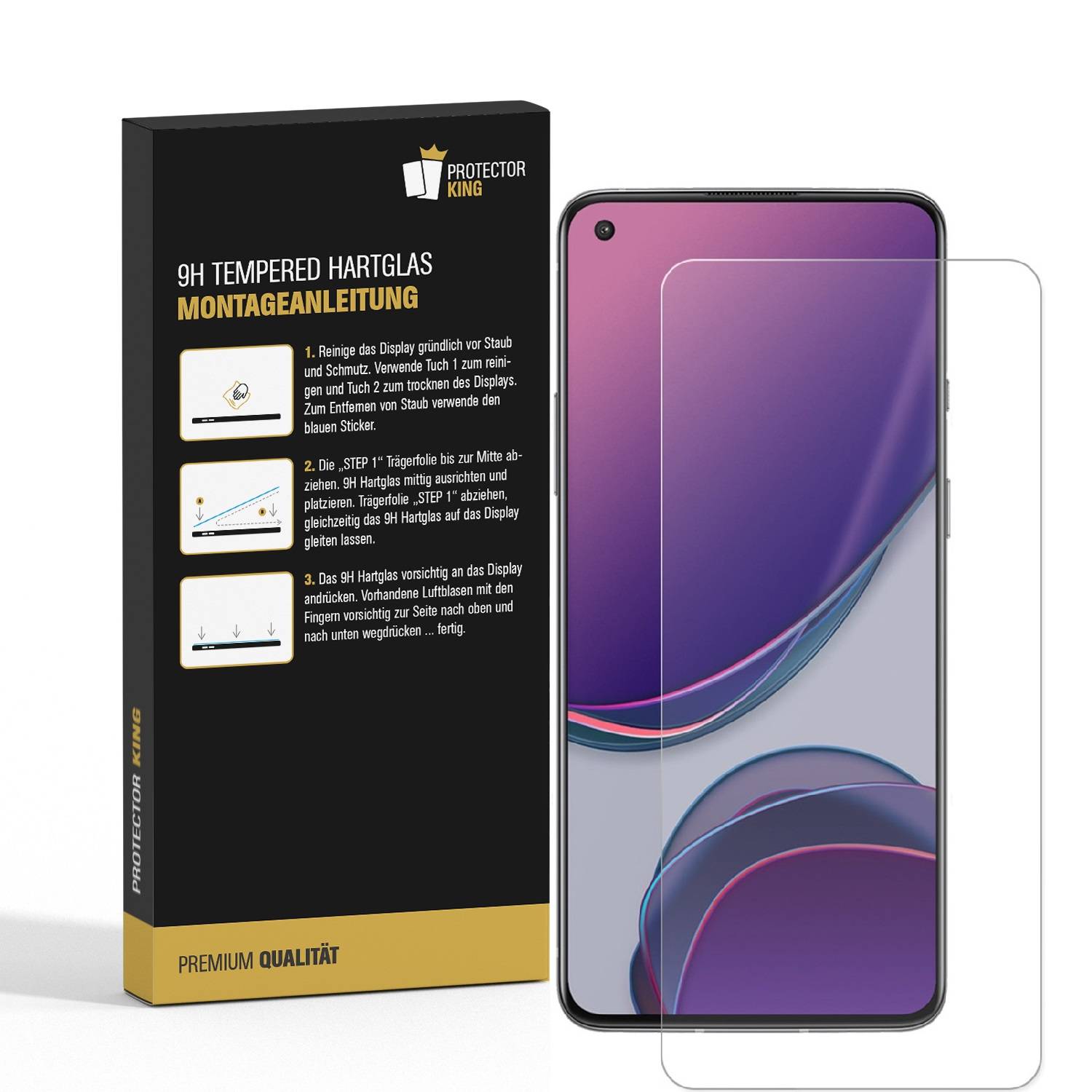 2x 9H Panzerglas für OnePlus 8T Displayschutz Panzerfolie Schutzfolie Hartglas Schutzglas Displayglas Tempered Glasfolie Sicherheitsglas Echtglas