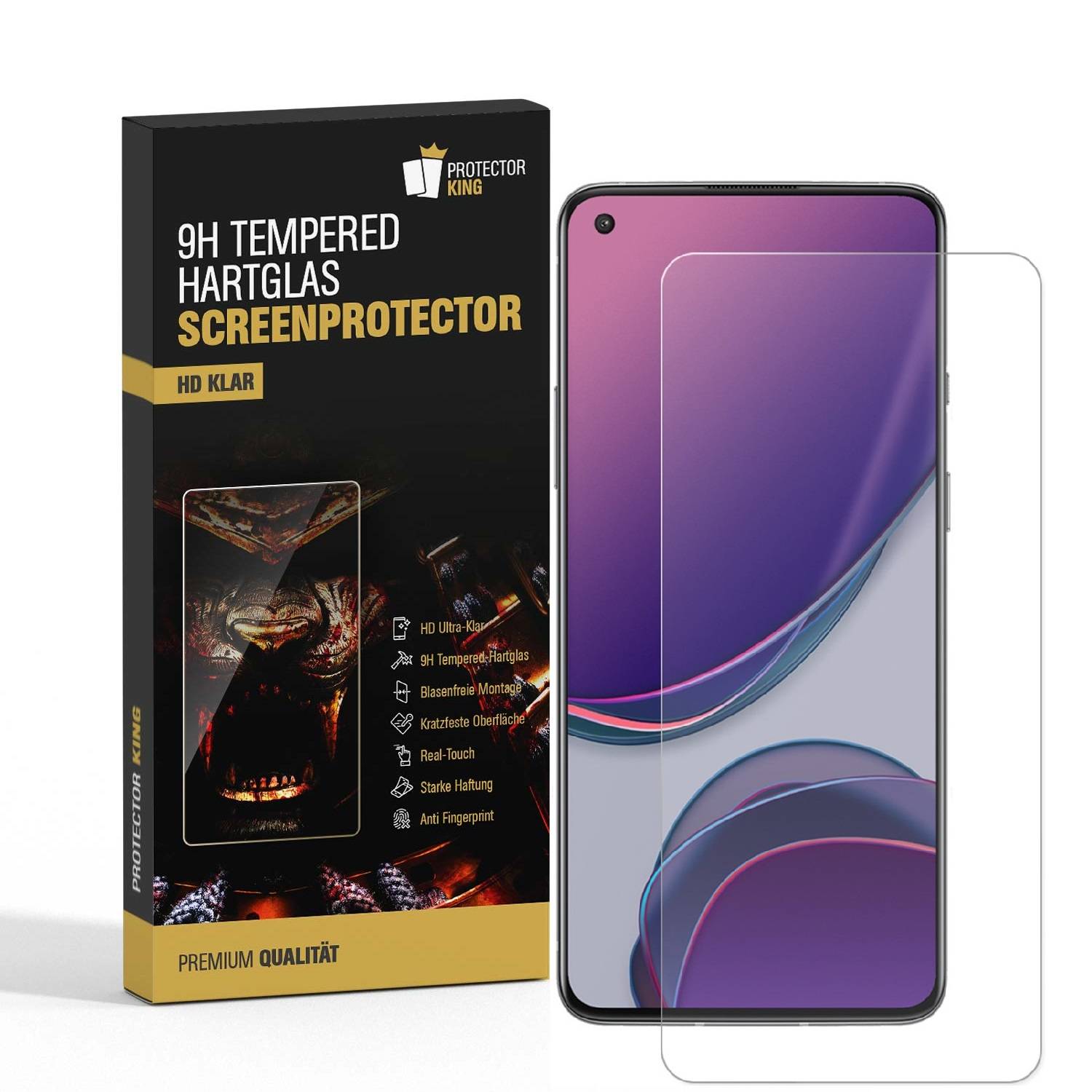 6x 9H Panzerglas für OnePlus 8T Displayschutz Panzerfolie Schutzfolie Hartglas Schutzglas Displayglas Tempered Glasfolie Sicherheitsglas Echtglas