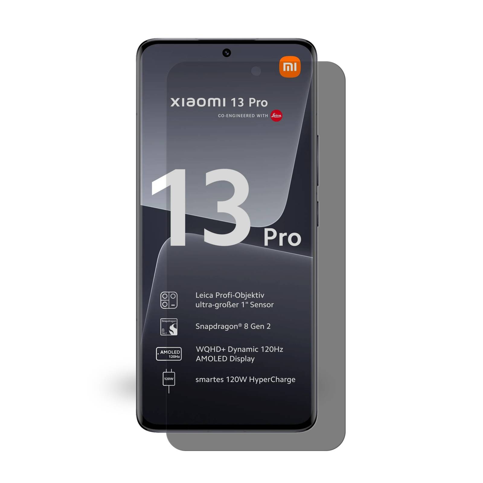 Kopie von 1x 9H Panzerglas für Xiaomi 13 Pro ANTI-SPY Privacy Displayschutz Panzerfolie Schutzfolie Hartglas Schutzglas Displayglas Tempered