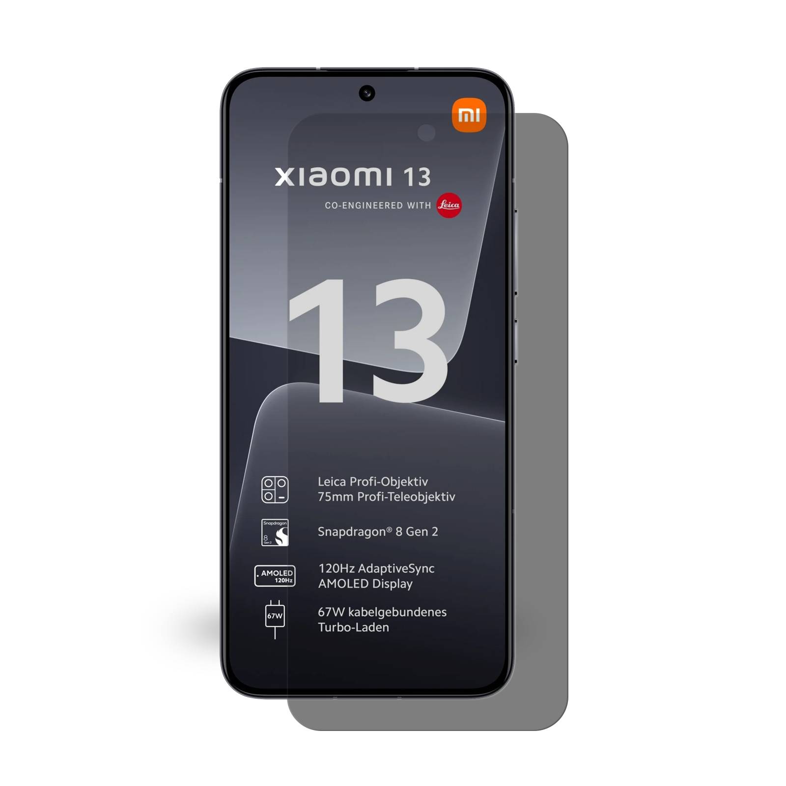 1x Blickschutz 9H Panzerhartglas Xiaomi 13 ANTI-SPY Privacy Displayschutz Panzerfolie Schutzfolie Schutzglas ECHTES TEMPERED Panzerglas