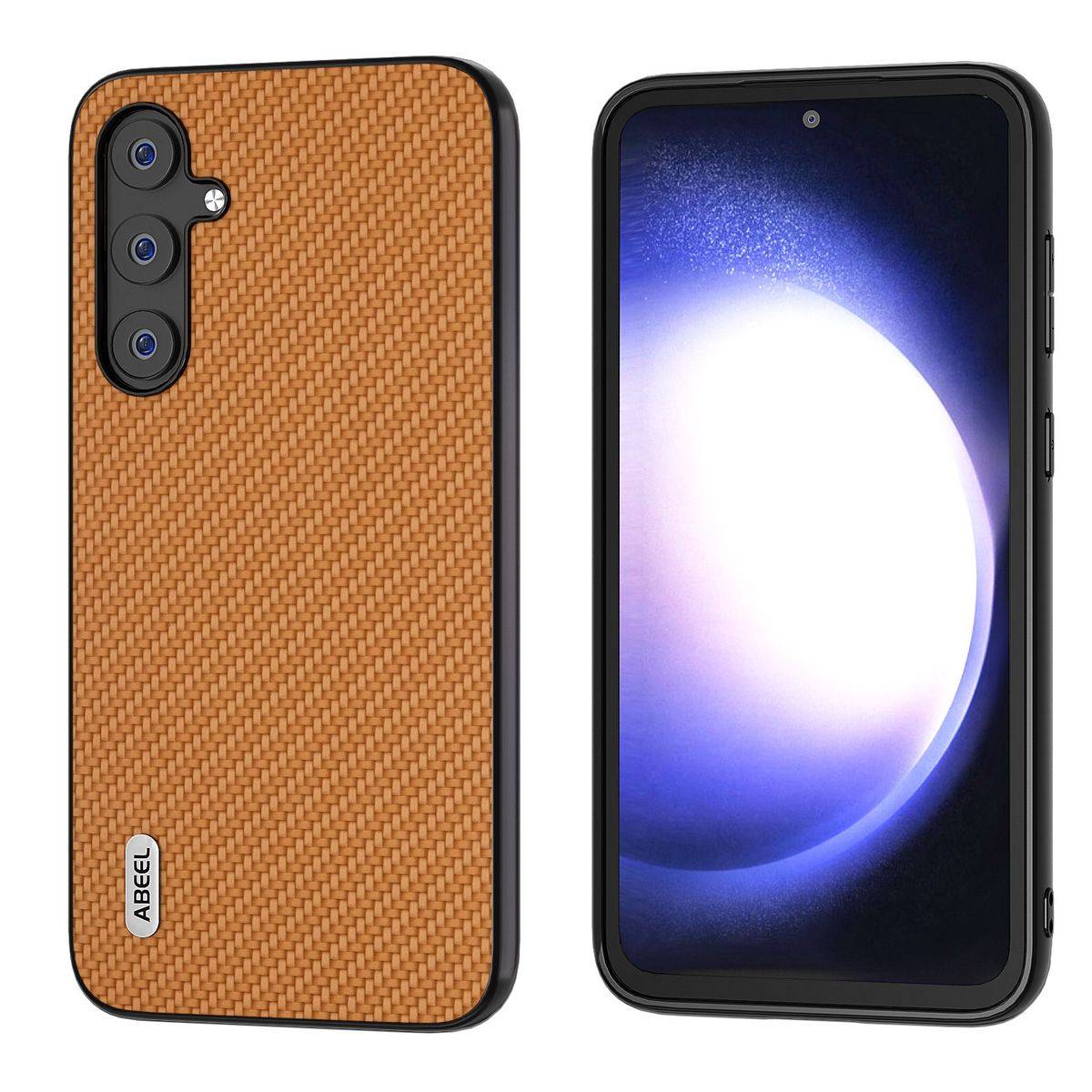 Für Samsung Galaxy S23 FE ABEEL Carbon Textur Schutz Hülle Case Cover