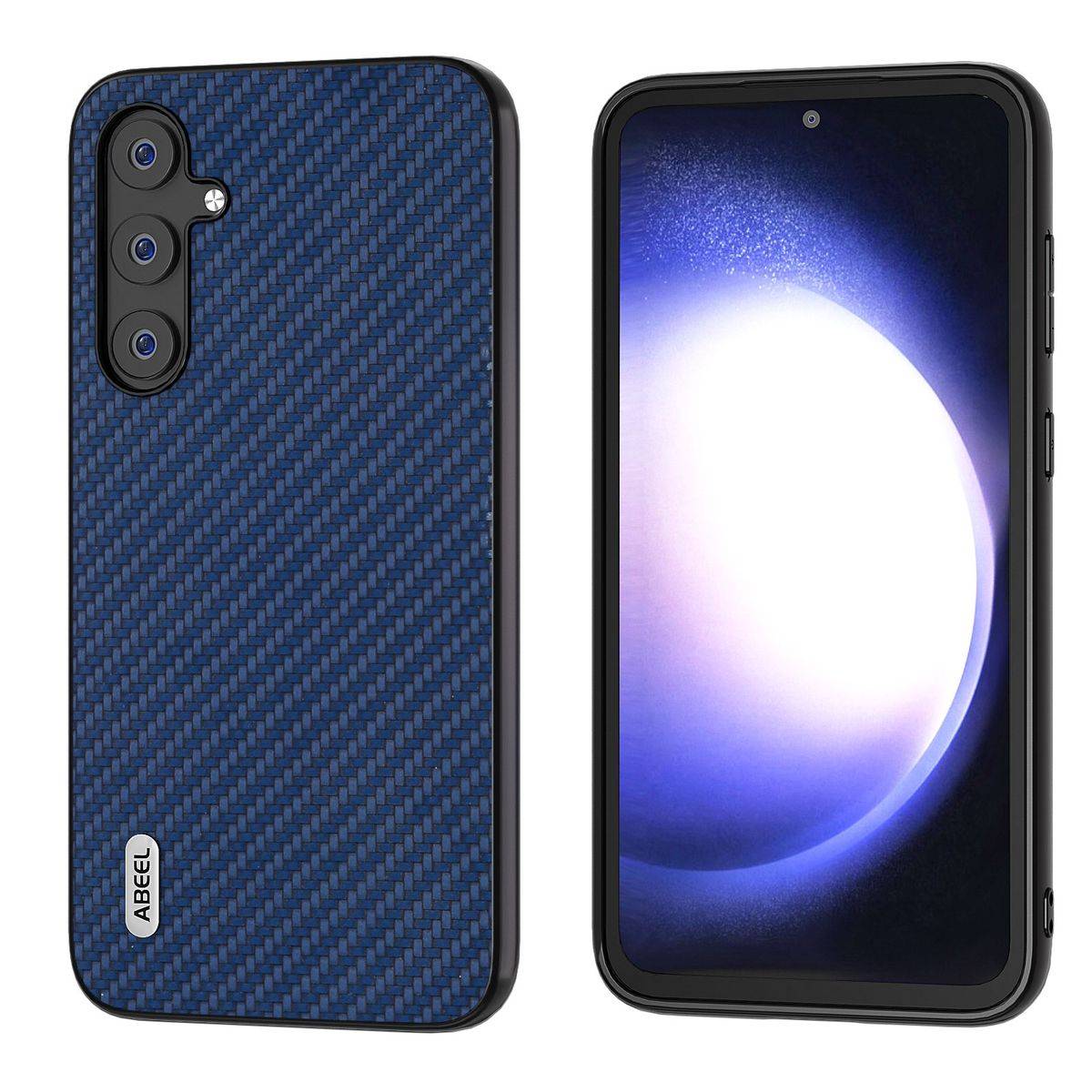 Für Samsung Galaxy S23 FE ABEEL Carbon Textur Schutz Hülle Case Cover