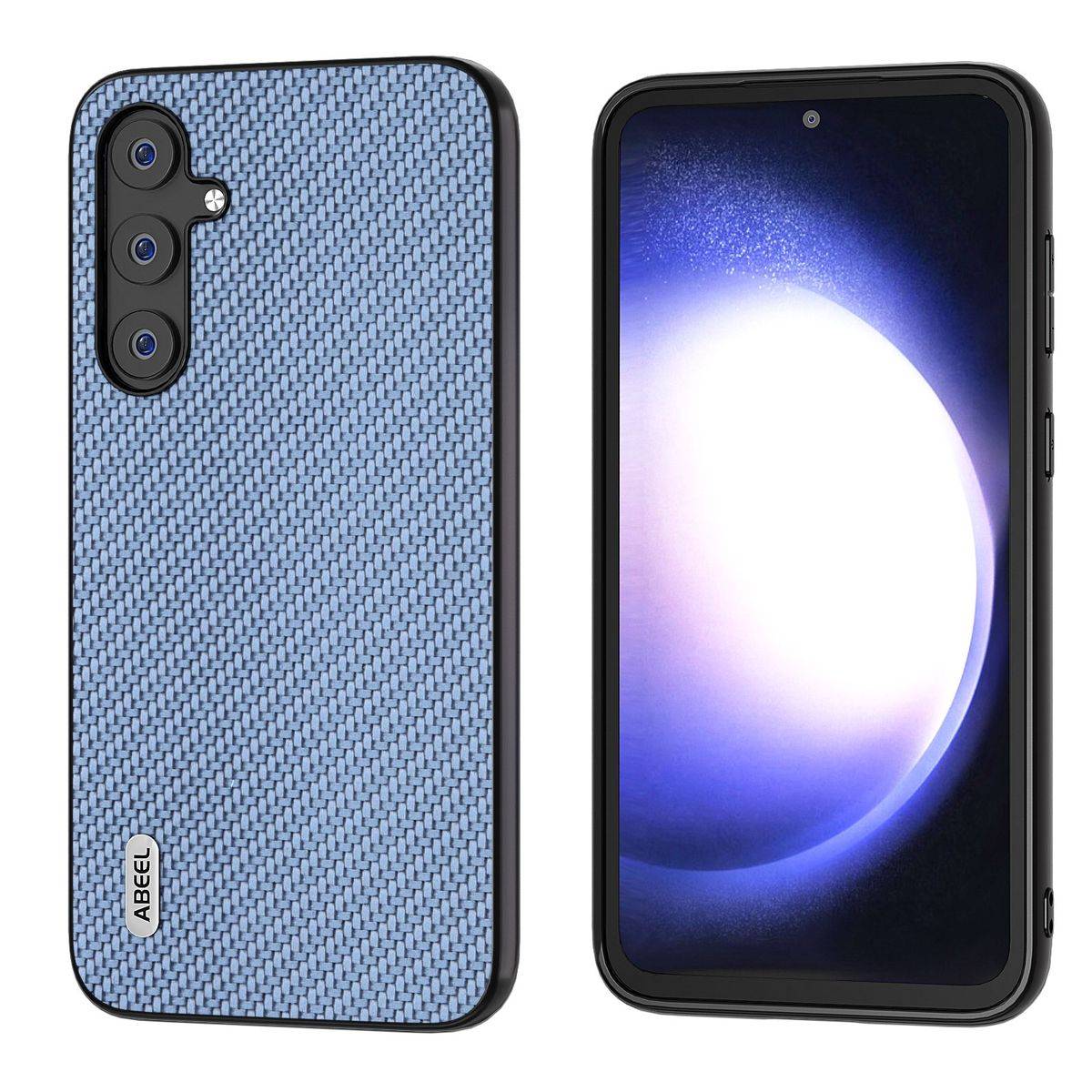 Für Samsung Galaxy S23 FE ABEEL Carbon Textur Schutz Hülle Case Cover