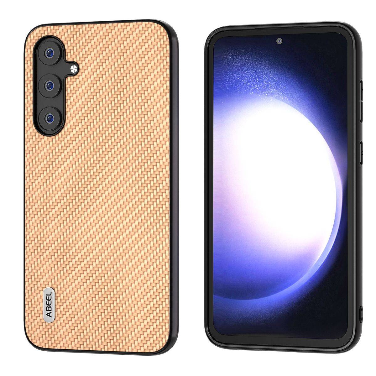 Für Samsung Galaxy S23 FE ABEEL Carbon Textur Schutz Hülle Case Cover