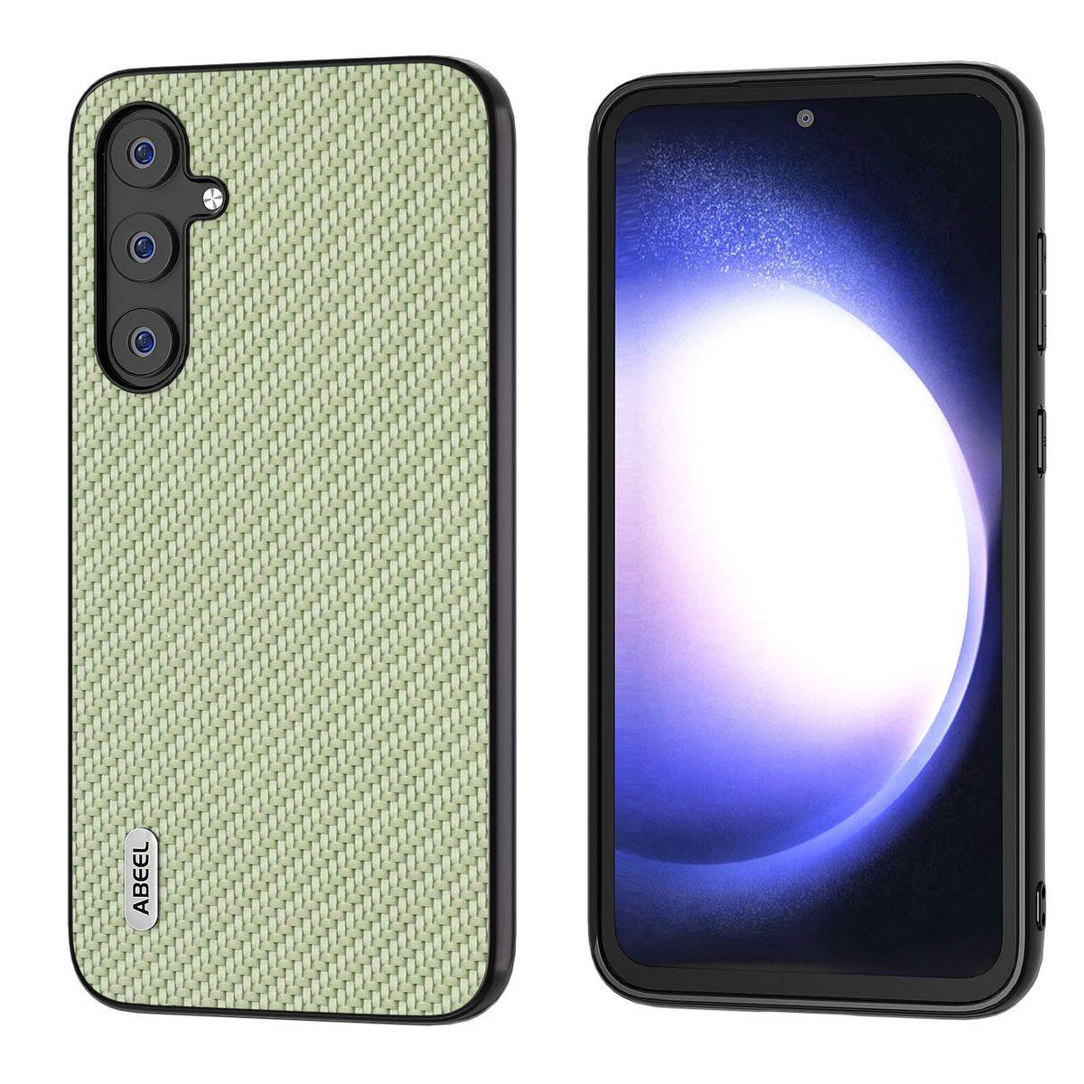 Für Samsung Galaxy S23 FE ABEEL Carbon Textur Schutz Hülle Case Cover