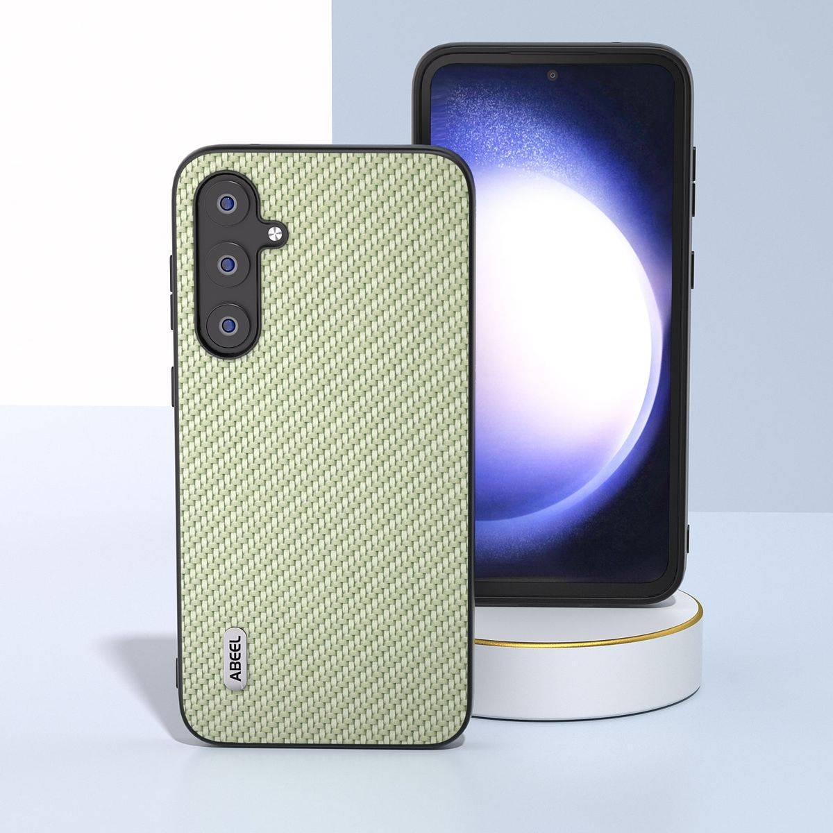 Für Samsung Galaxy S23 FE ABEEL Carbon Textur Schutz Hülle Case Cover