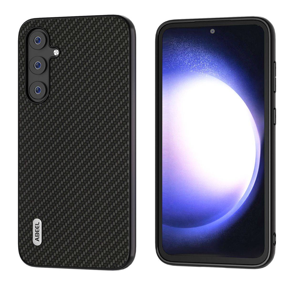 Für Samsung Galaxy S23 FE ABEEL Carbon Textur Schutz Hülle Case Cover
