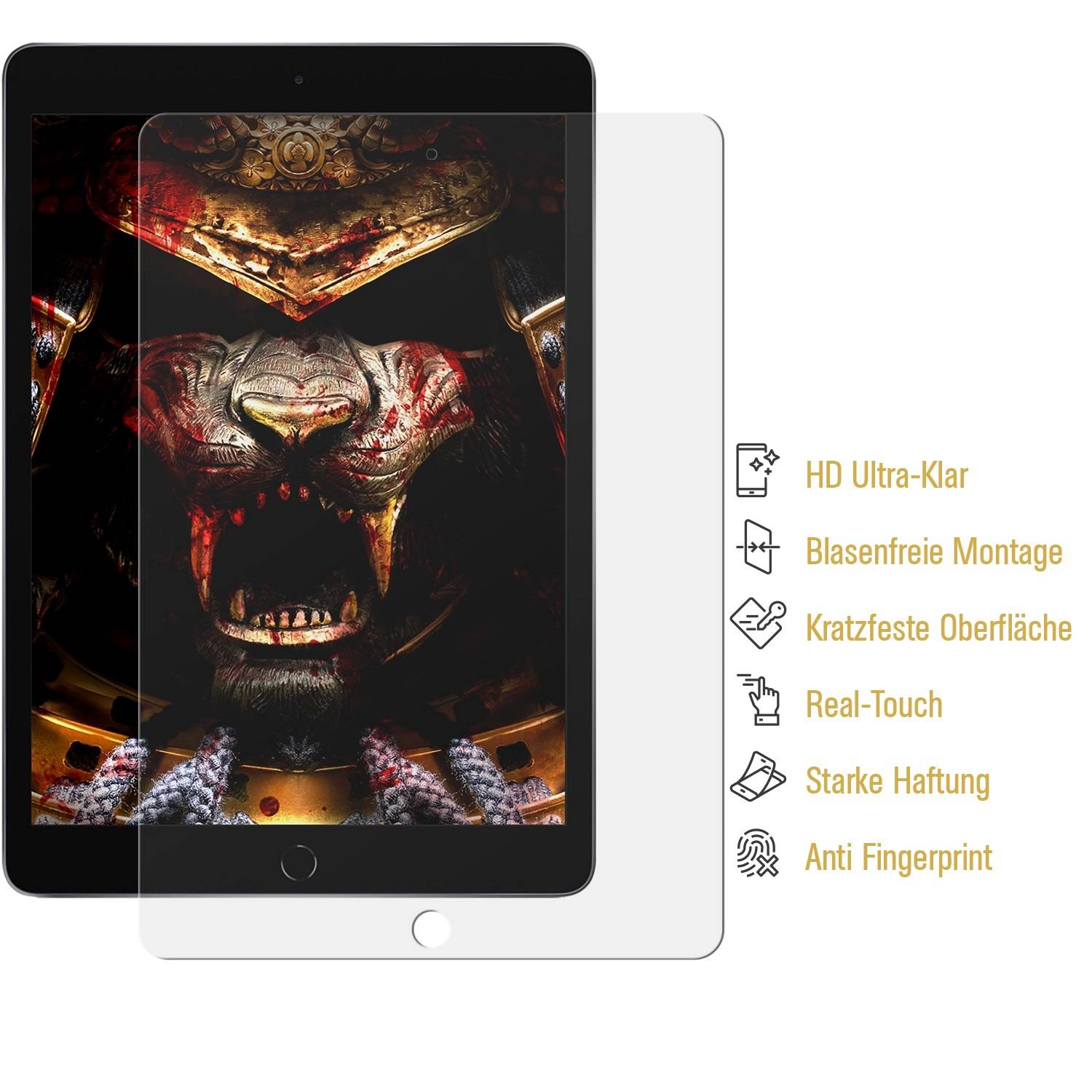 6x Panzerfolie für iPad 3 FULL COVER Displayschutz Schutzglas KLAR Schutzfolie Kunststoff Panzerglas