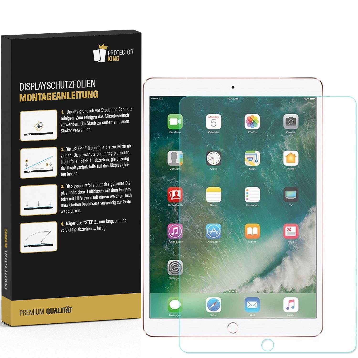 2x Displayschutzfolie für iPad Pro 12.9 2015/ 2017 Displayfolie Schutzfolie HD ULTRA KLAR