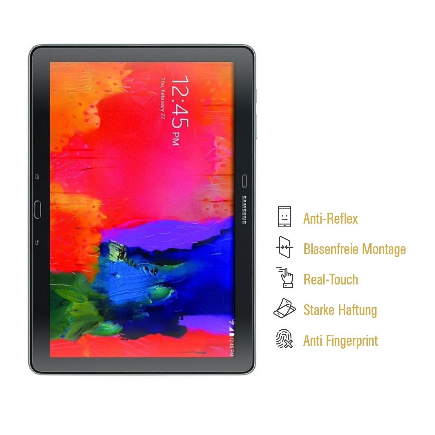 4x Displayfolie für Samsung Galaxy Note Pro 12.2 ANTI-REFLEX Displayschutz MATT