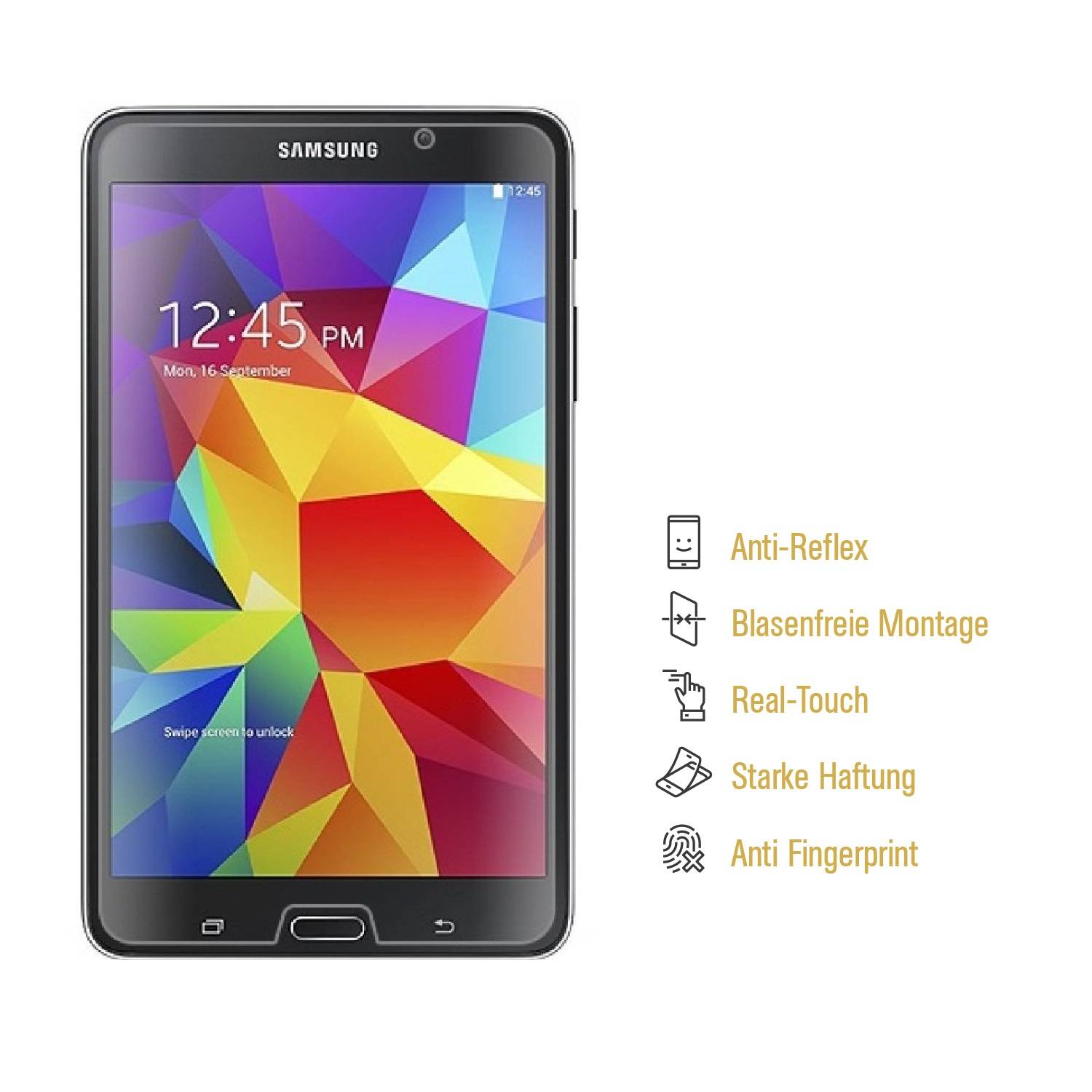 6x Displayschutzfolie für Samsung Galaxy Tab 4 7.0 ANTI-REFLEX Displayfolie MATT