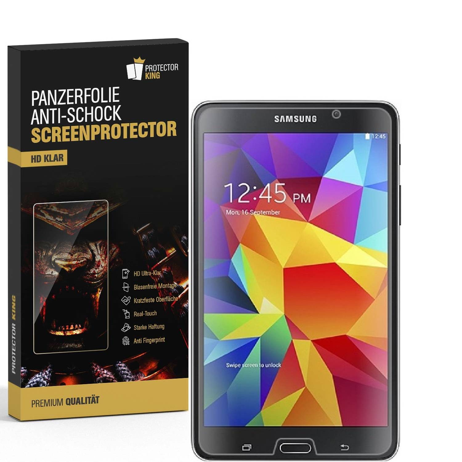 2x Panzerfolie für Samsung Galaxy Tab 4 7.0 ANTI-SCHOCK Displayschutzfolie KLAR