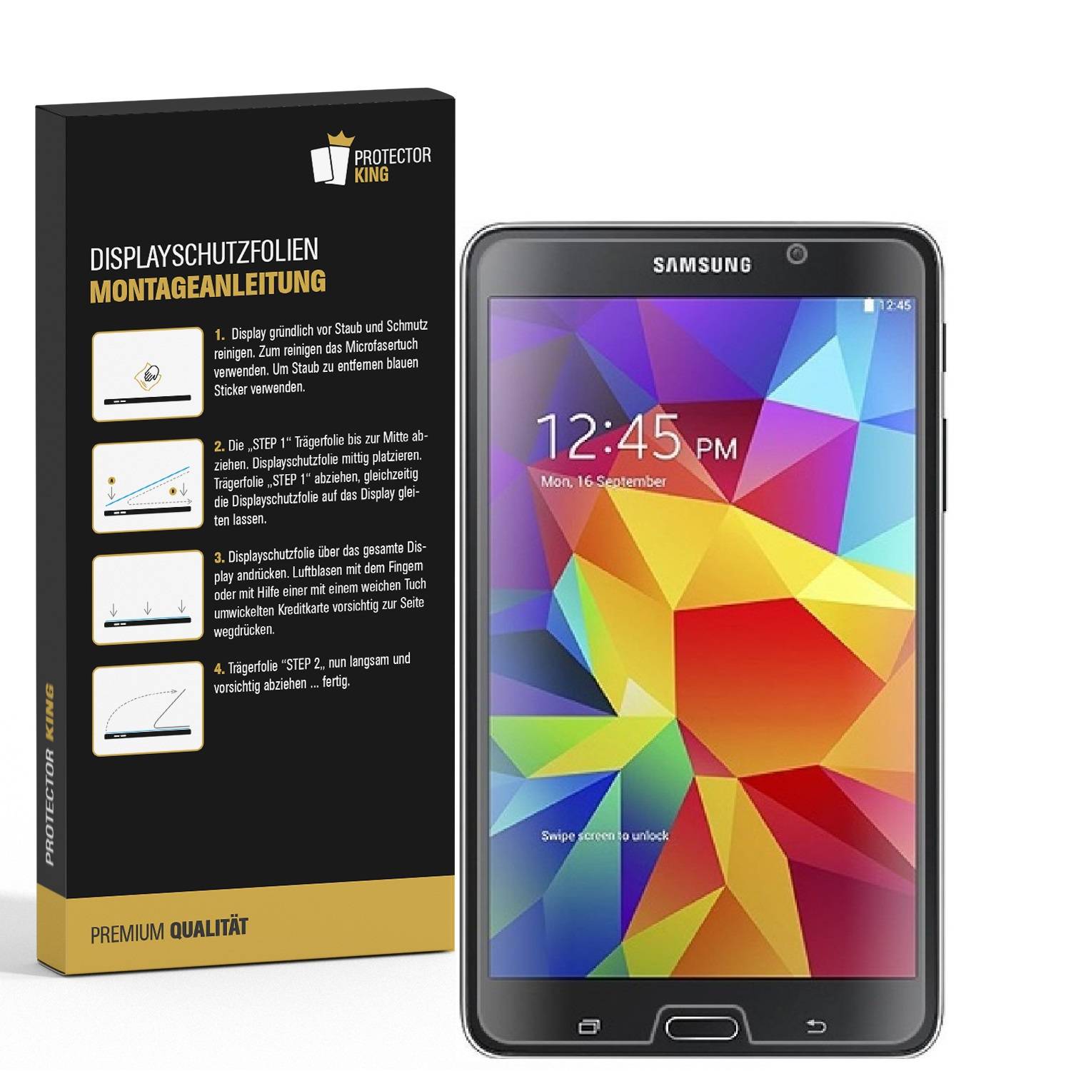 2x Panzerfolie für Samsung Galaxy Tab 4 7.0 ANTI-SCHOCK Displayschutzfolie KLAR