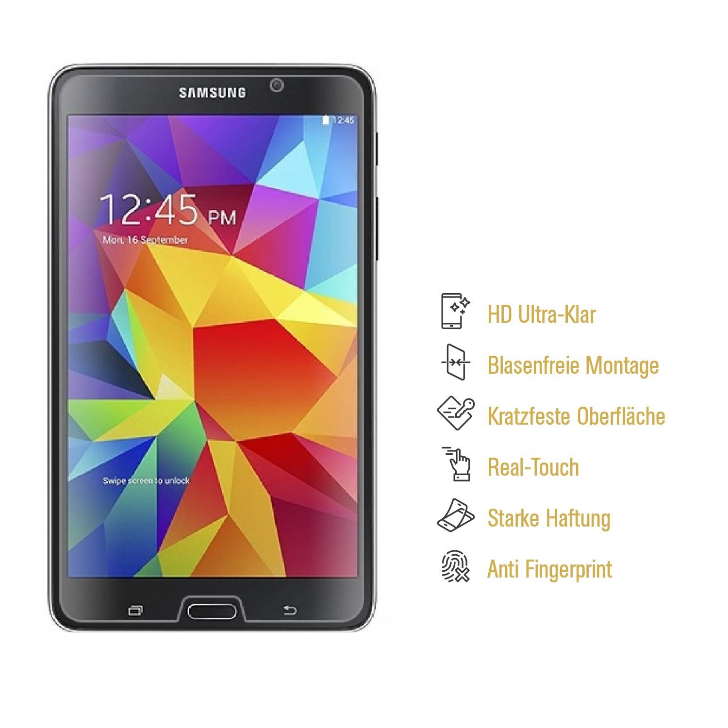 3x Panzerfolie für Samsung Galaxy Tab 4 7.0 ANTI-SCHOCK Displayschutzfolie KLAR