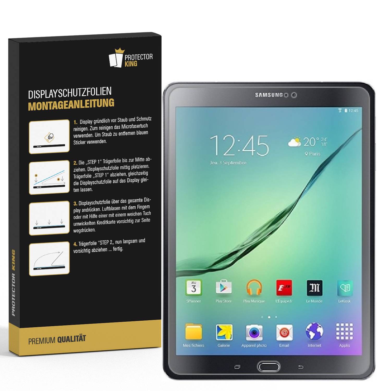 6x Displayschutzfolie für Samsung Galaxy Tab A 8.0 Plus ANTI-REFLEX MATT