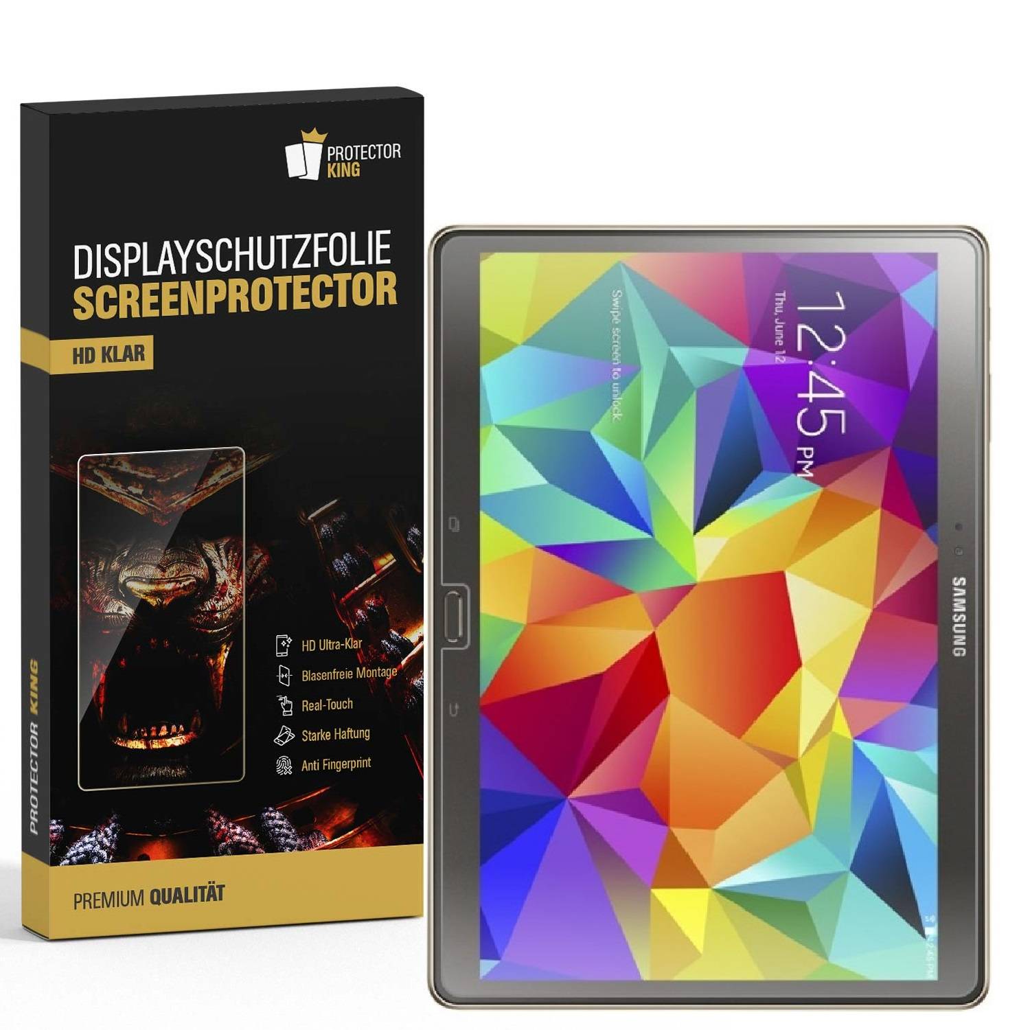 6x Displayfolie für Samsung Galaxy Tab S 10.5 HD Displayschutzfolie ULTRA KLAR