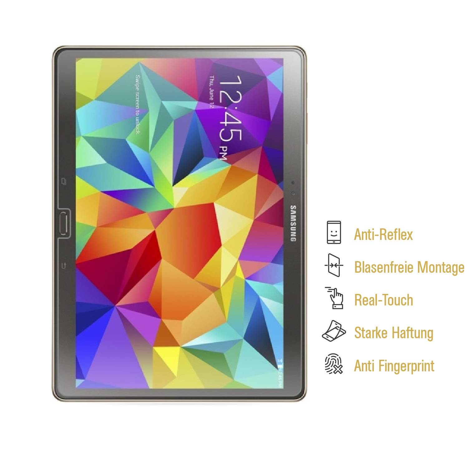 6x Displayschutzfolie für Samsung Galaxy Tab S 10.5 ANTIREFLEX Displayfolie MATT