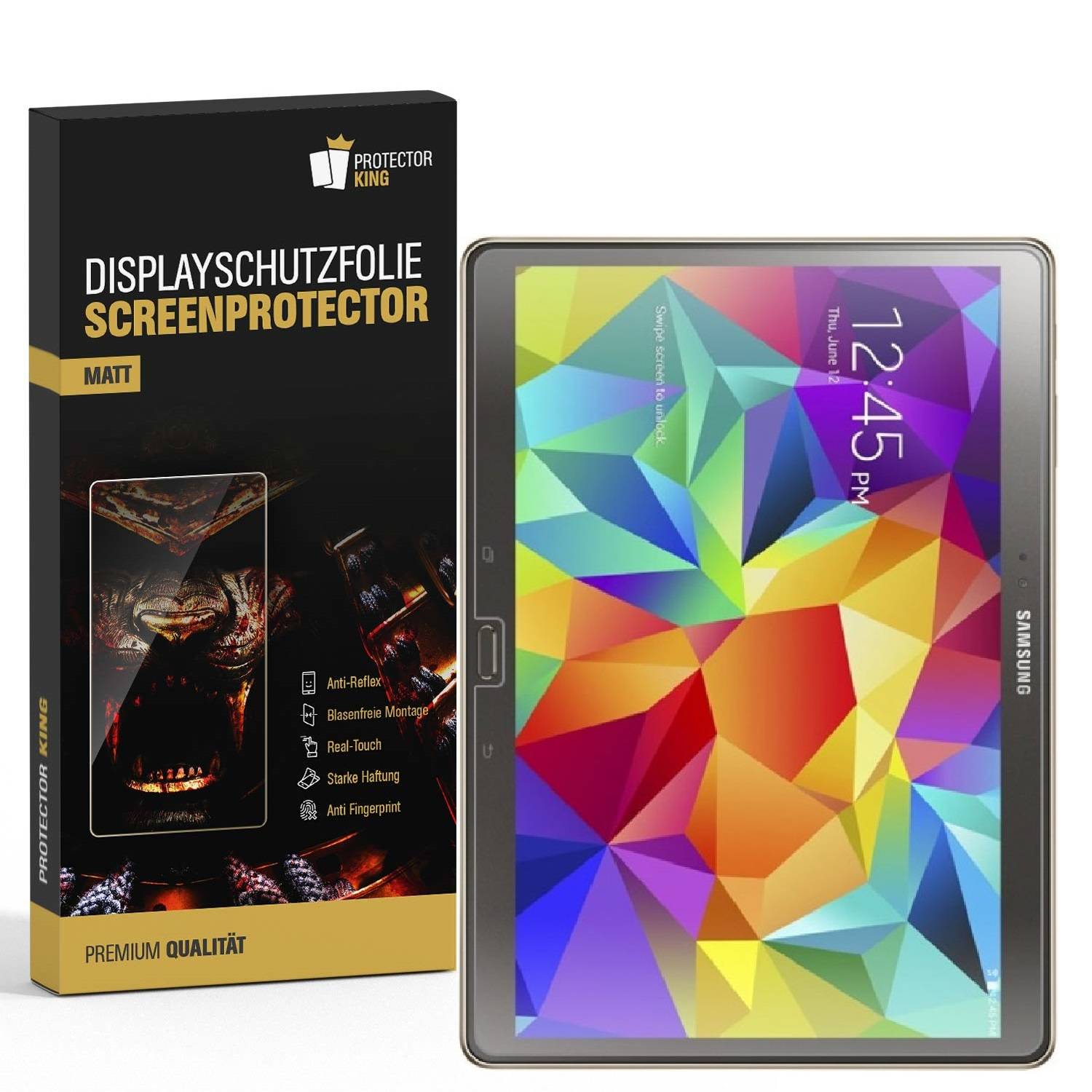 4x Displayschutzfolie für Samsung Galaxy Tab S 10.5 ANTIREFLEX Displayfolie MATT