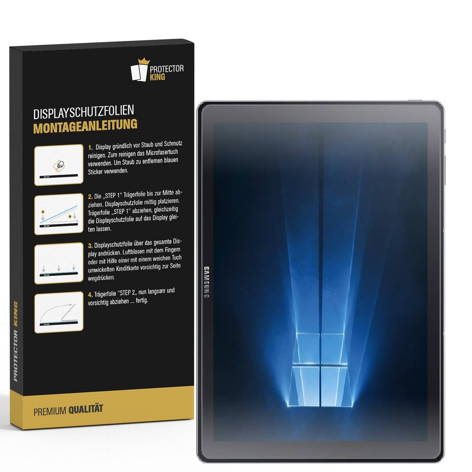 4x Displayfolie für Samsung Galaxy Tab Pro S Displayschutzfolie ANTI-REFLEX MATT