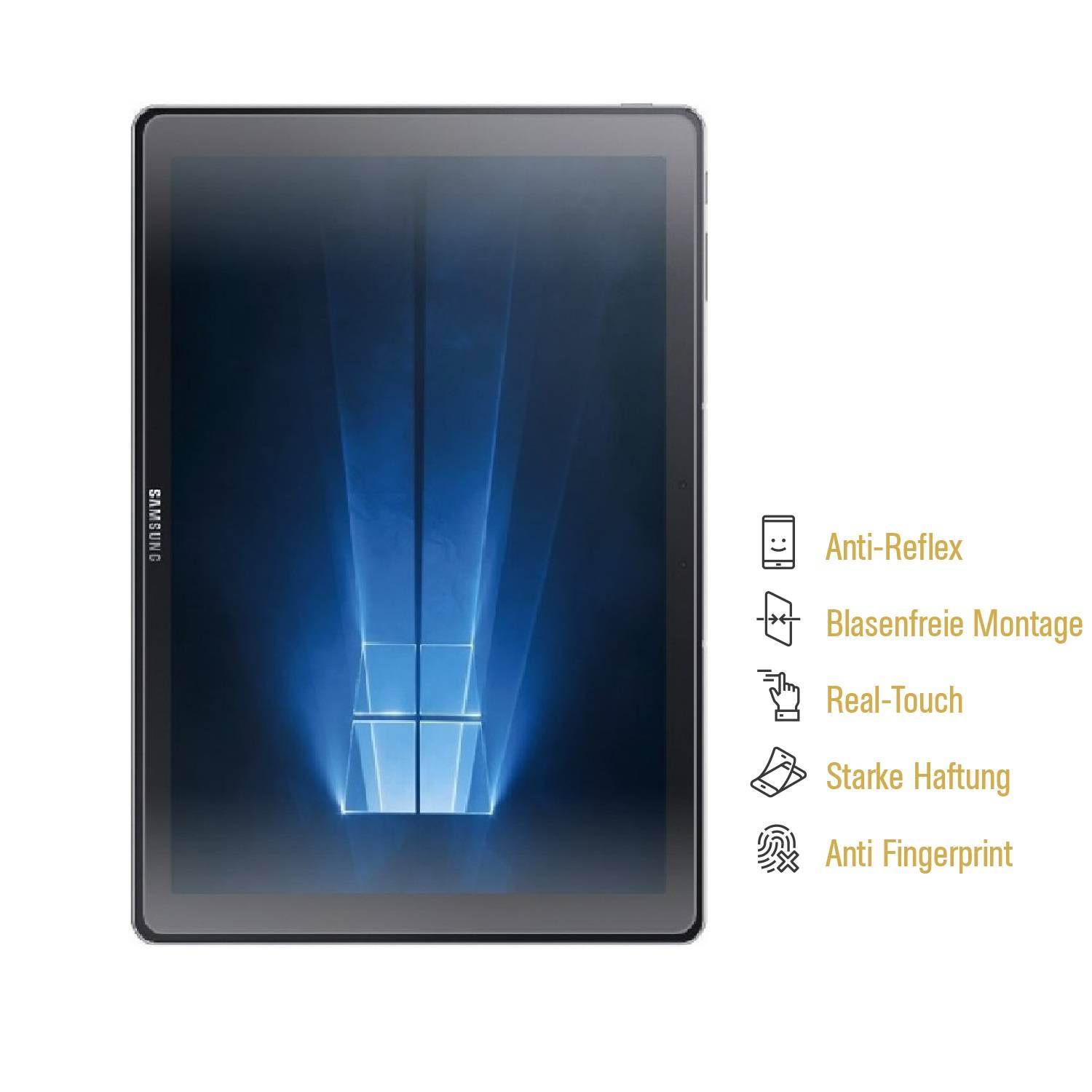 6x Displayfolie für Samsung Galaxy Tab Pro S Displayschutzfolie ANTI-REFLEX MATT