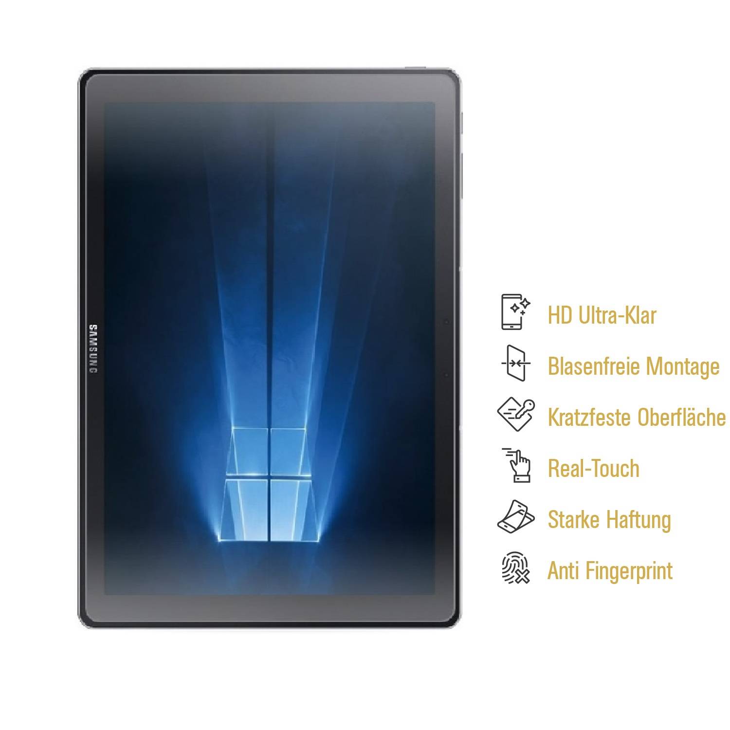 1x Panzerfolie für Samsung Galaxy Tab Pro S ANTI-SCHOCK Displayschutzfolie KLAR