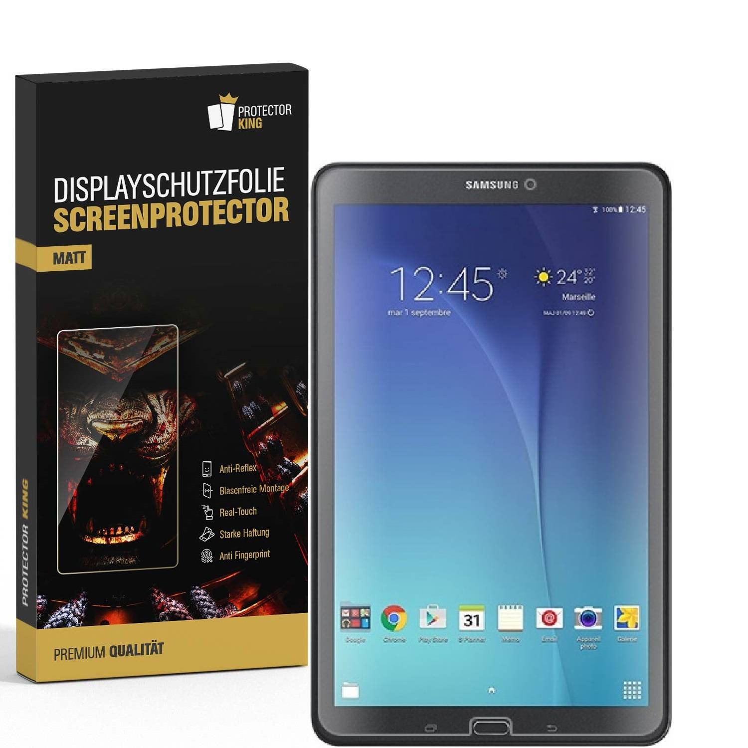 4x Displayschutzfolie für Samsung Galaxy Tab E 9.6 ANTI-REFLEX Displayfolie MATT
