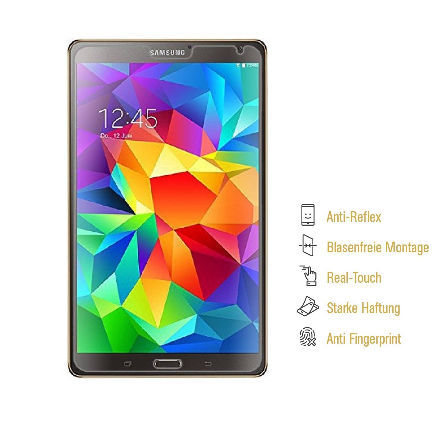 4x Displayfolie für Samsung Galaxy Tab S 8.4 Displayschutzfolie ANTI-REFLEX MATT