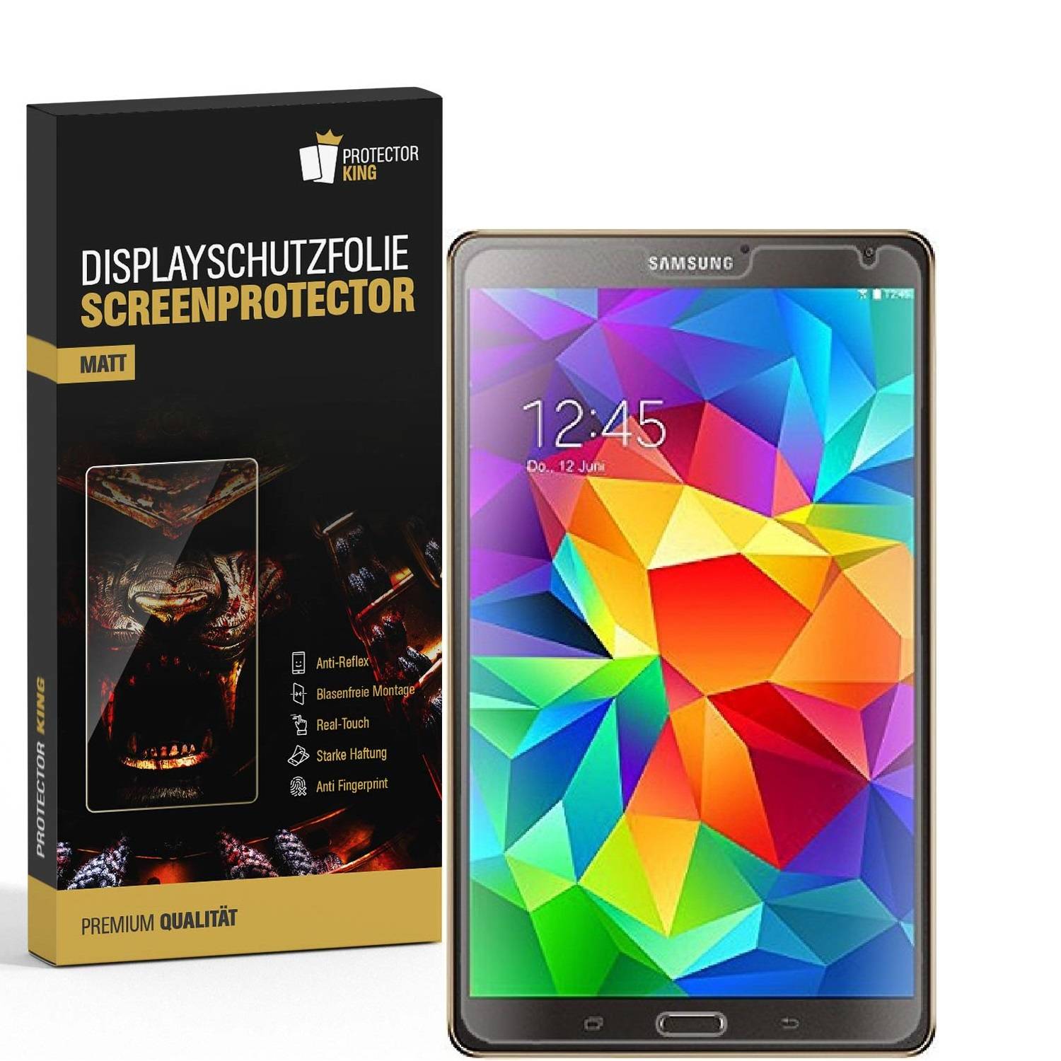 6x Displayfolie für Samsung Galaxy Tab S 8.4 Displayschutzfolie ANTI-REFLEX MATT