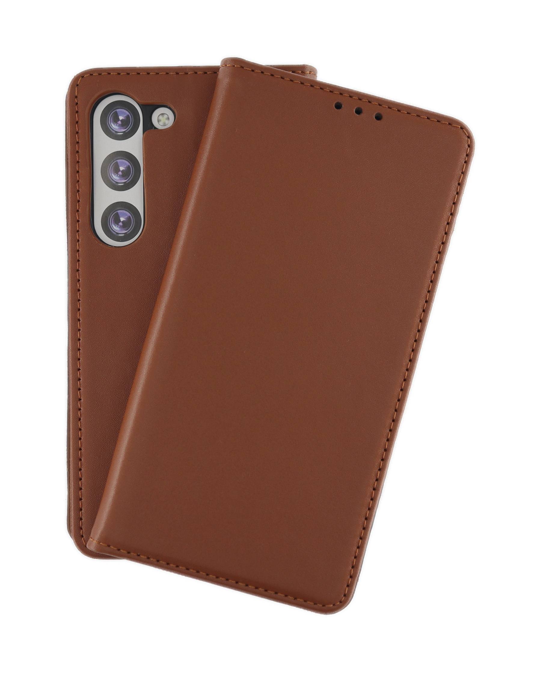 JAMCOVER Echt Leder Bookcase für Samsung Galaxy S23 - Handytasche mit Kartenfach und Standfunktion