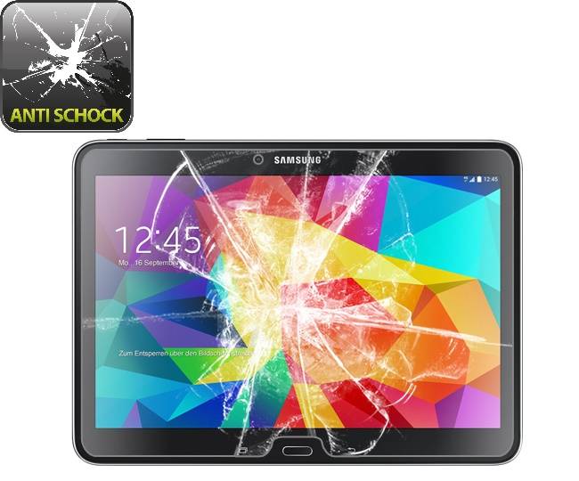 2x Panzerfolie für Samsung Galaxy Tab 4 10.1 ANTI-SCHOCK Displayschutzfolie MATT