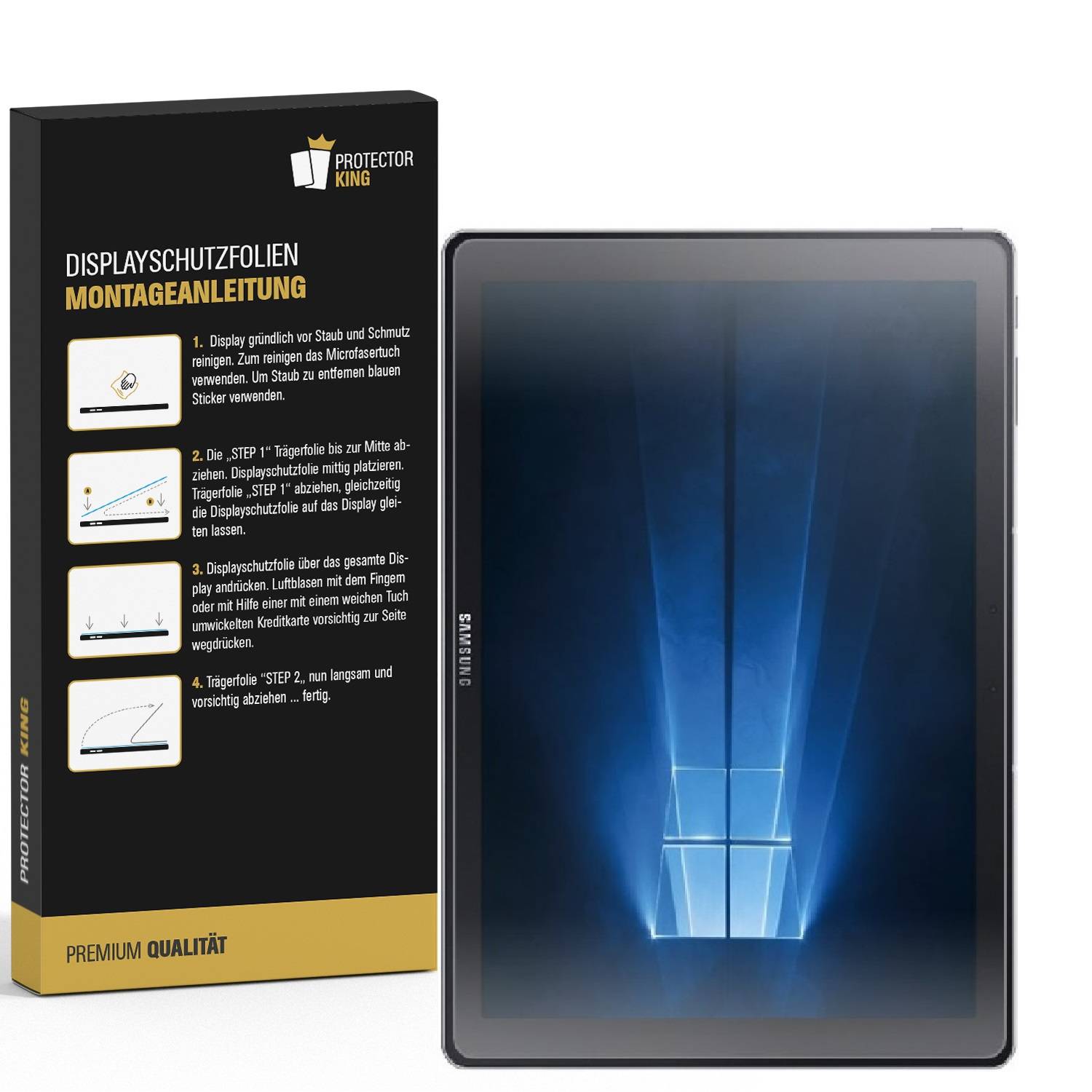 3x Panzerfolie für Samsung Galaxy Tab Pro S ANTI-SCHOCK Displayschutzfolie MATT