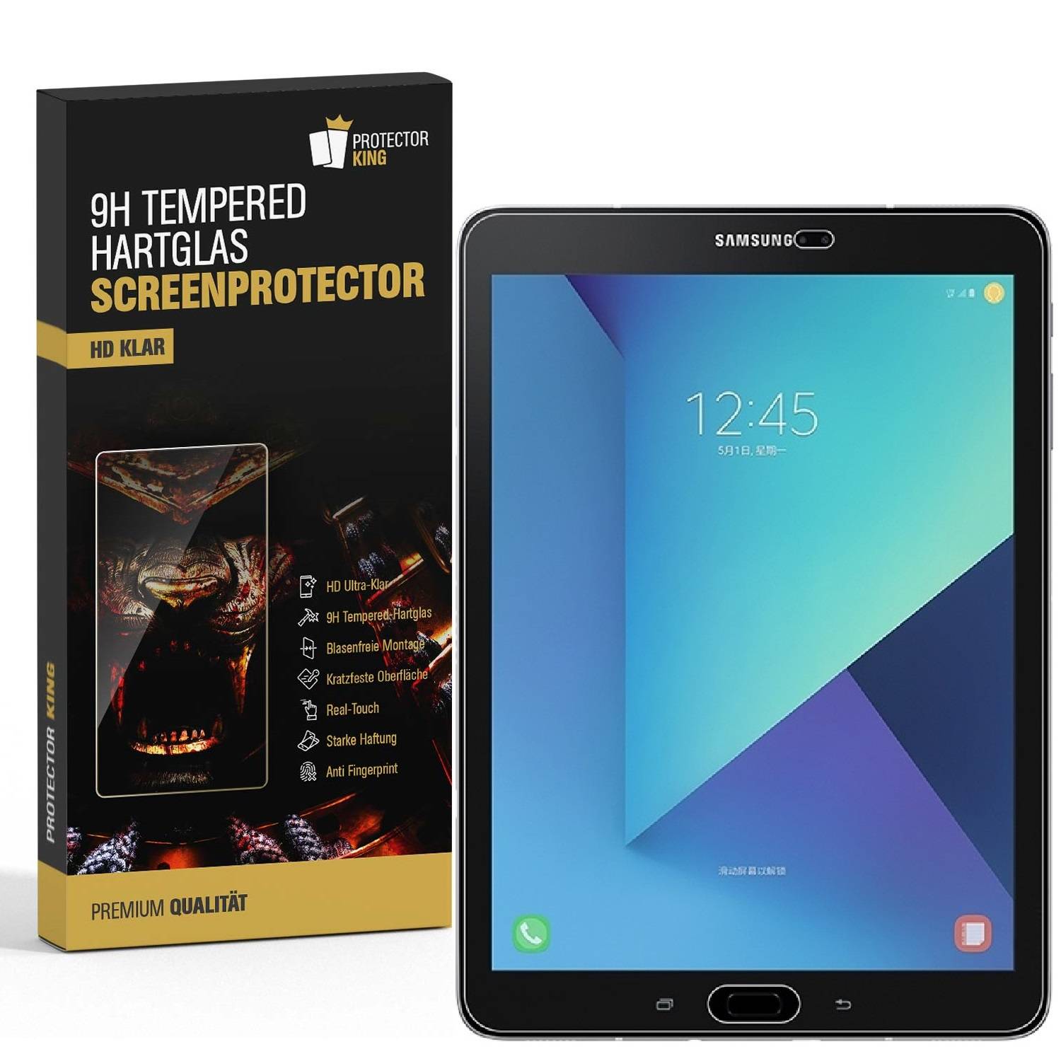 3x 9H Hartglas für Samsung Galaxy Tab S3 9.7 Panzerfolie Displayschutz KLAR Panzerglas Schutzfolie Schutzglas