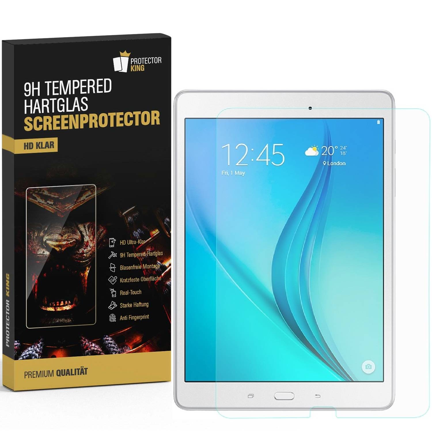 3x 9H Hartglas für Samsung Galaxy Tab E 9.6 Panzerfolie Displayschutz KLAR Panzerglas Schutzfolie Schutzglas