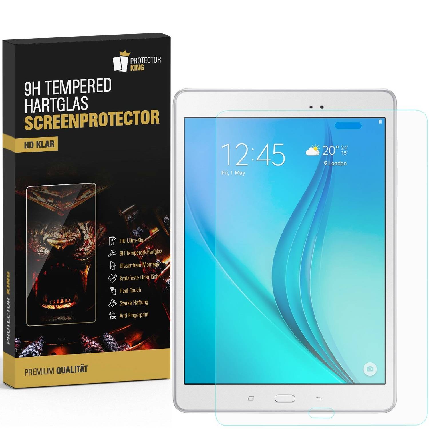 4x 9H Hartglas für Samsung Galaxy Tab A 9.7 Panzerfolie Displayschutz KLAR Panzerglas Schutzfolie Schutzglas