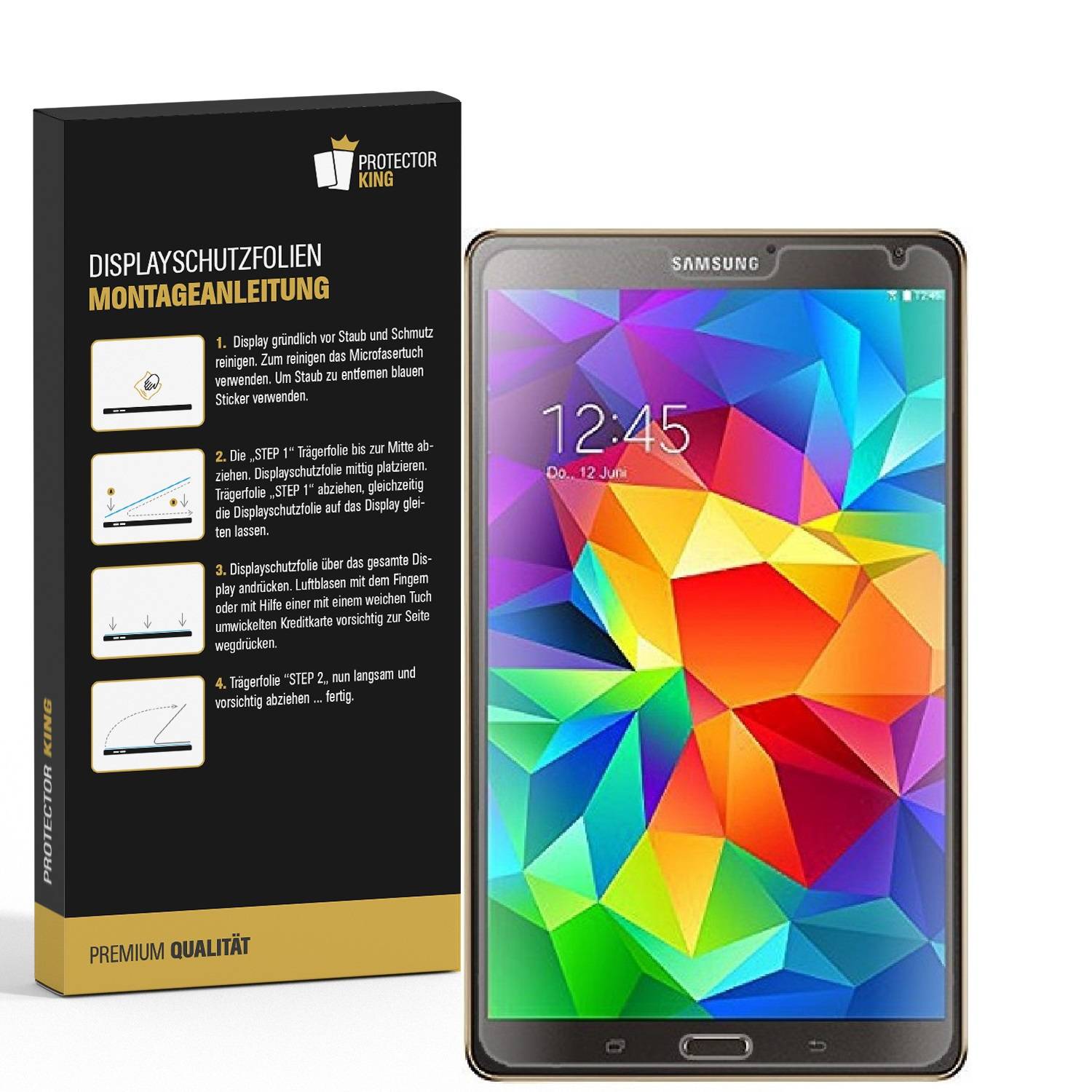 4x Panzerfolie für Samsung Galaxy Tab S 8.4 ANTI-SCHOCK Displayschutzfolie MATT