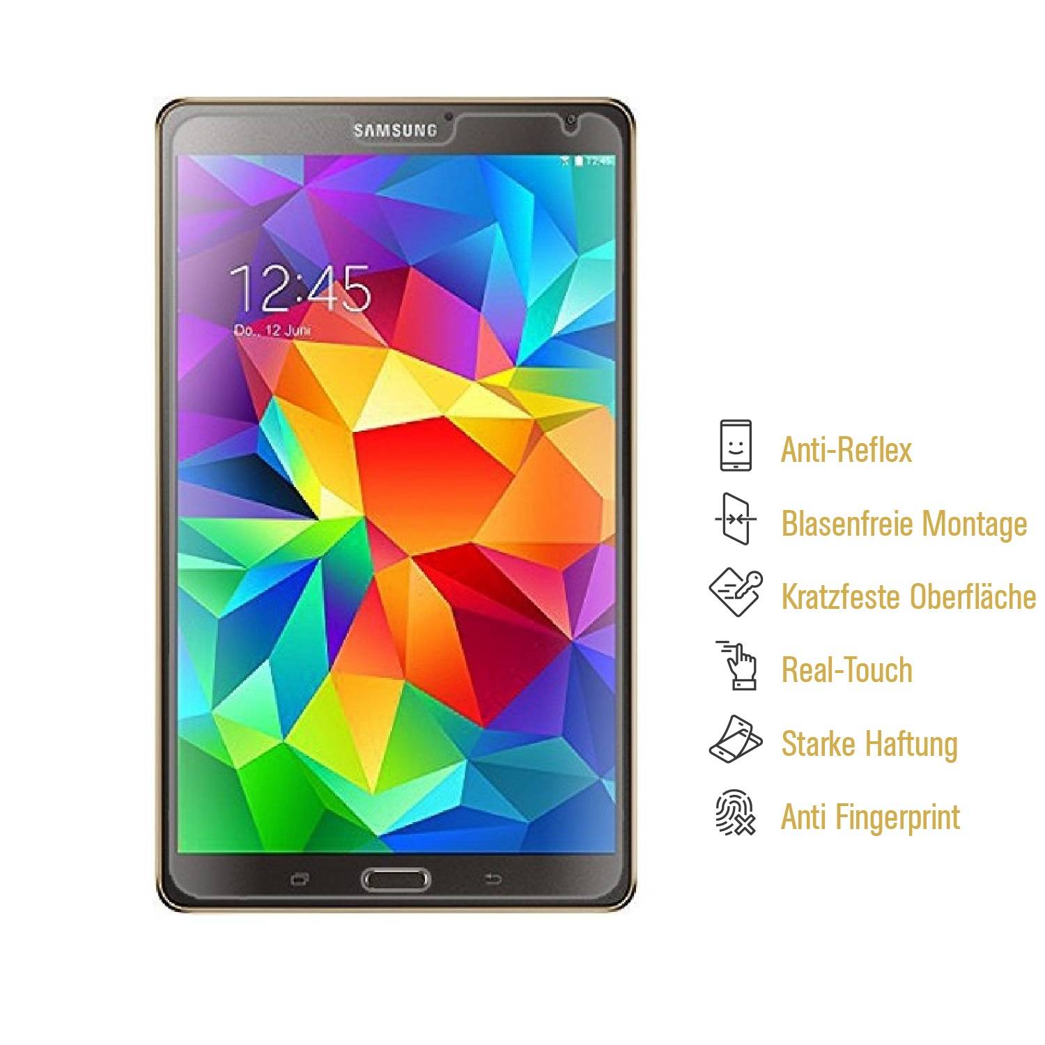 1x Panzerfolie für Samsung Galaxy Tab S 8.4 ANTI-SCHOCK Displayschutzfolie MATT