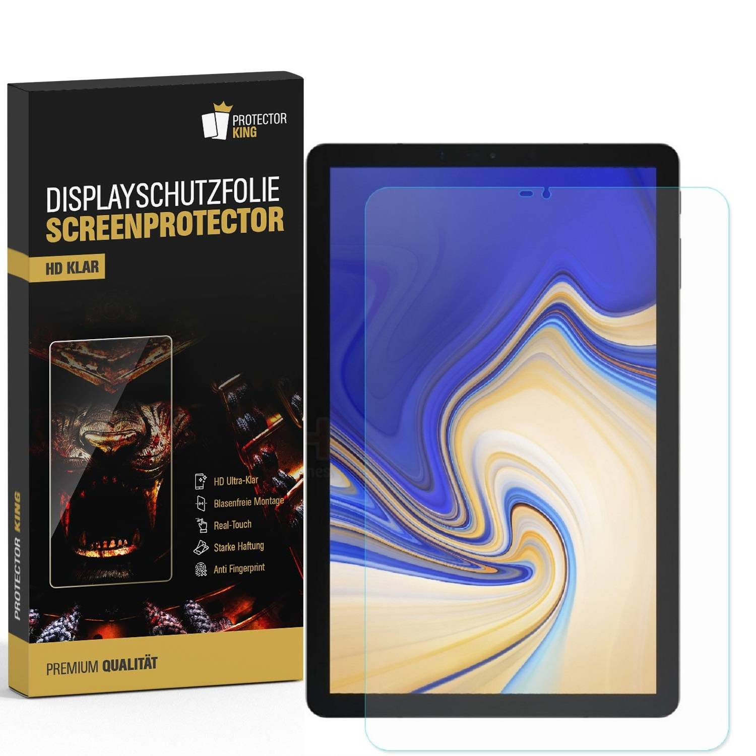 6x Displayschutzfolie für Samsung Galaxy Tab S4 10.5 Displayfolie HD ULTRA KLAR