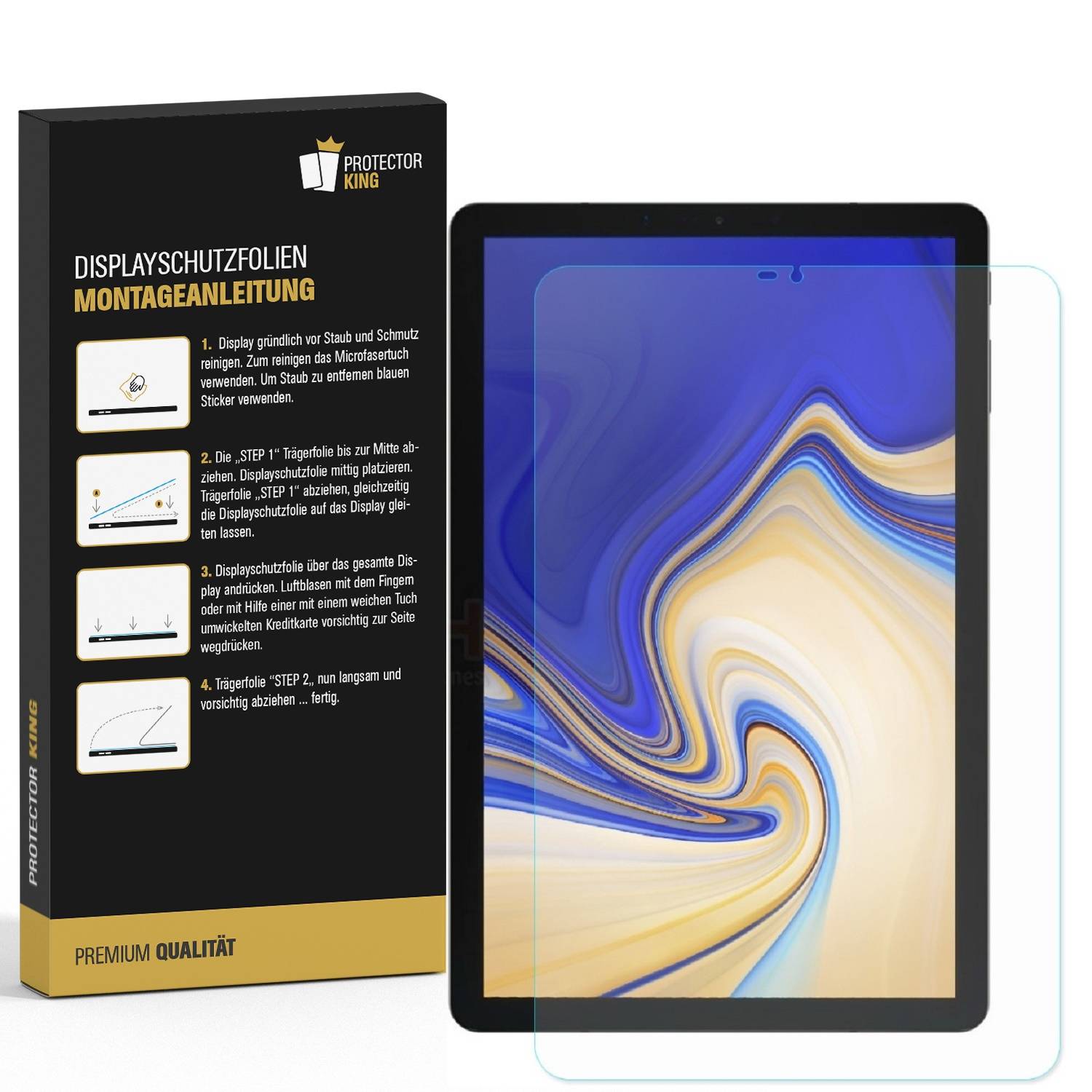 1x Panzerfolie für Samsung Galaxy Tab S4 10.5 ANTI-SHOCK Displayschutzfolie MATT