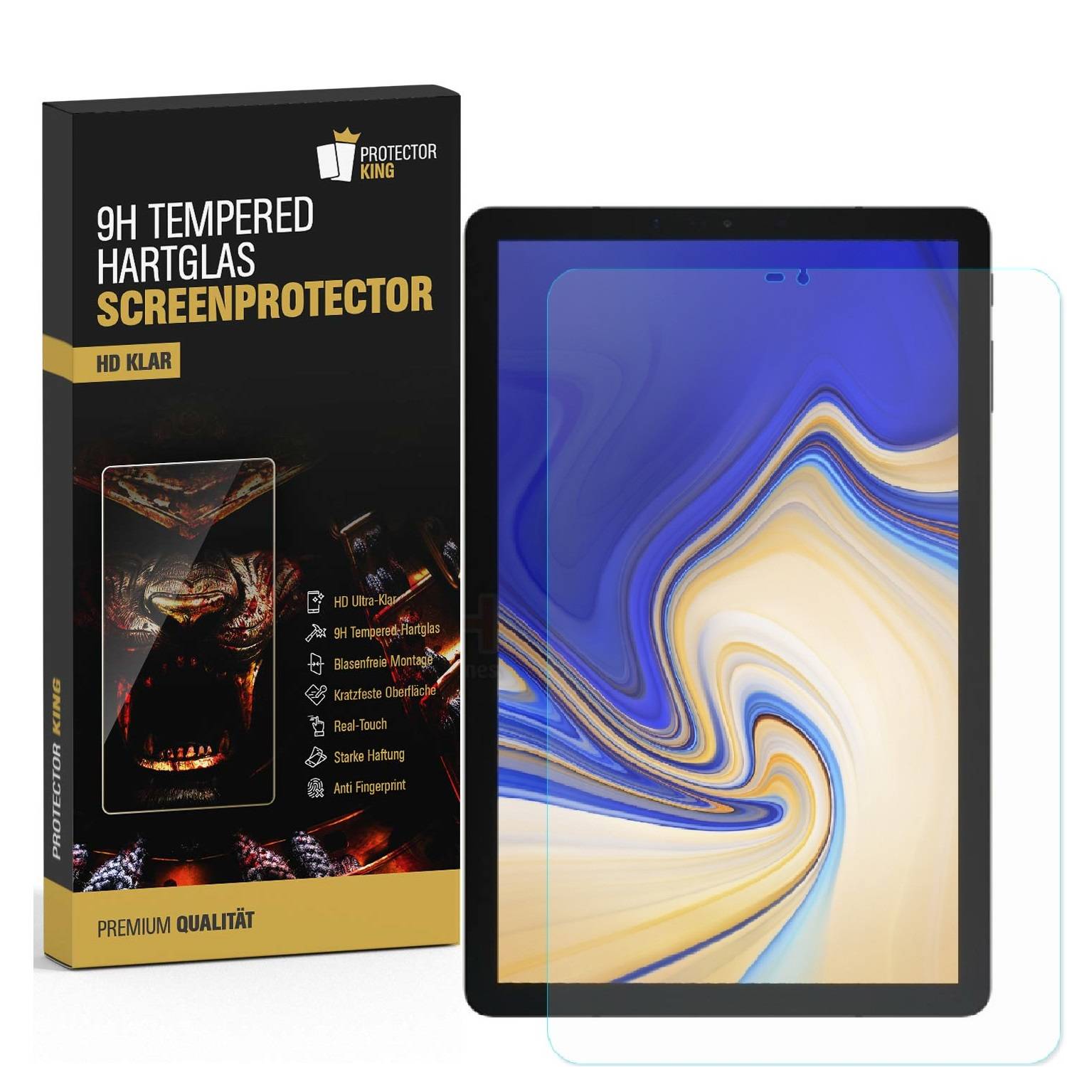 1x 9H Hartglas für Samsung Galaxy Tab S4 10.5 Panzerfolie Displayschutz KLAR Panzerglas Schutzglas Schutzfolie