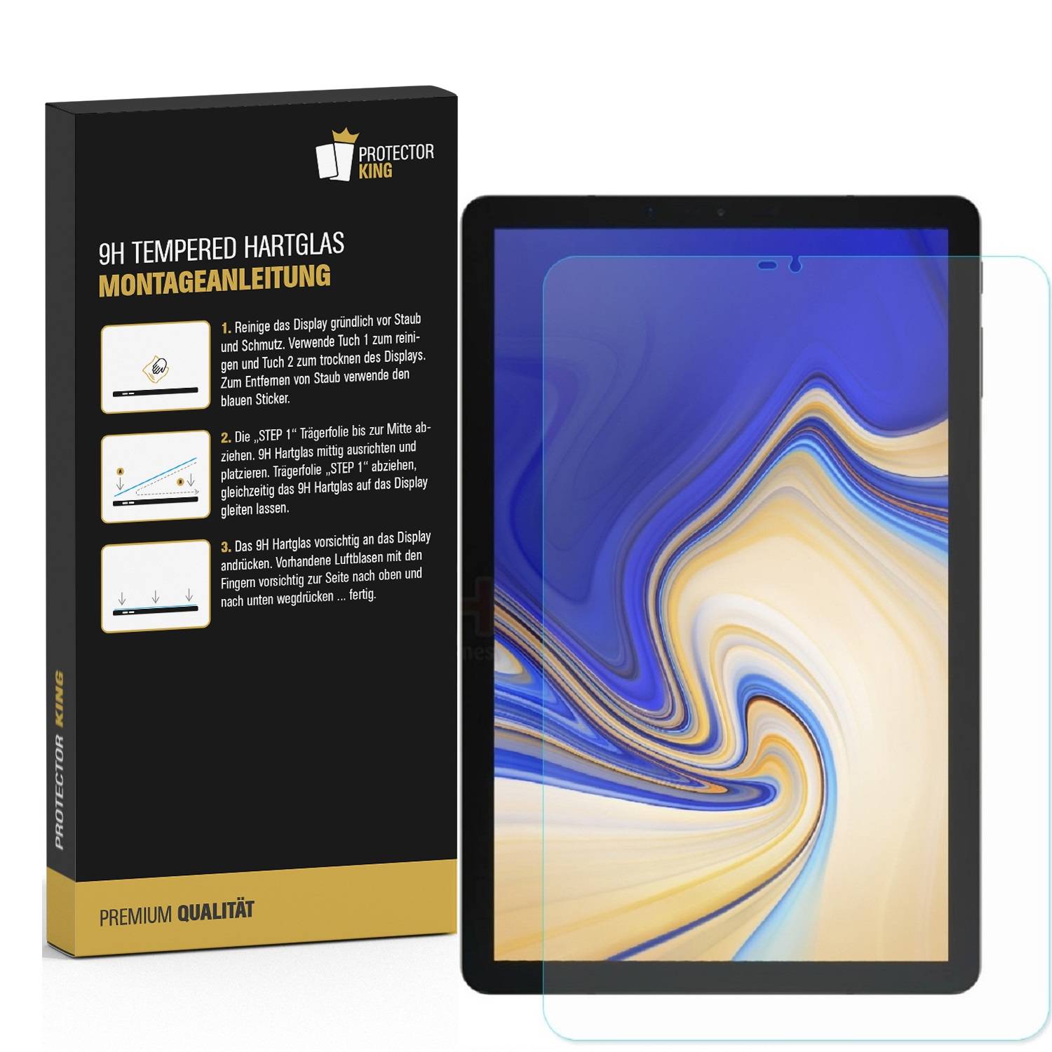 2x 9H Hartglas für Samsung Galaxy Tab S4 10.5 Panzerfolie Displayschutz KLAR Panzerglas Schutzglas Schutzfolie