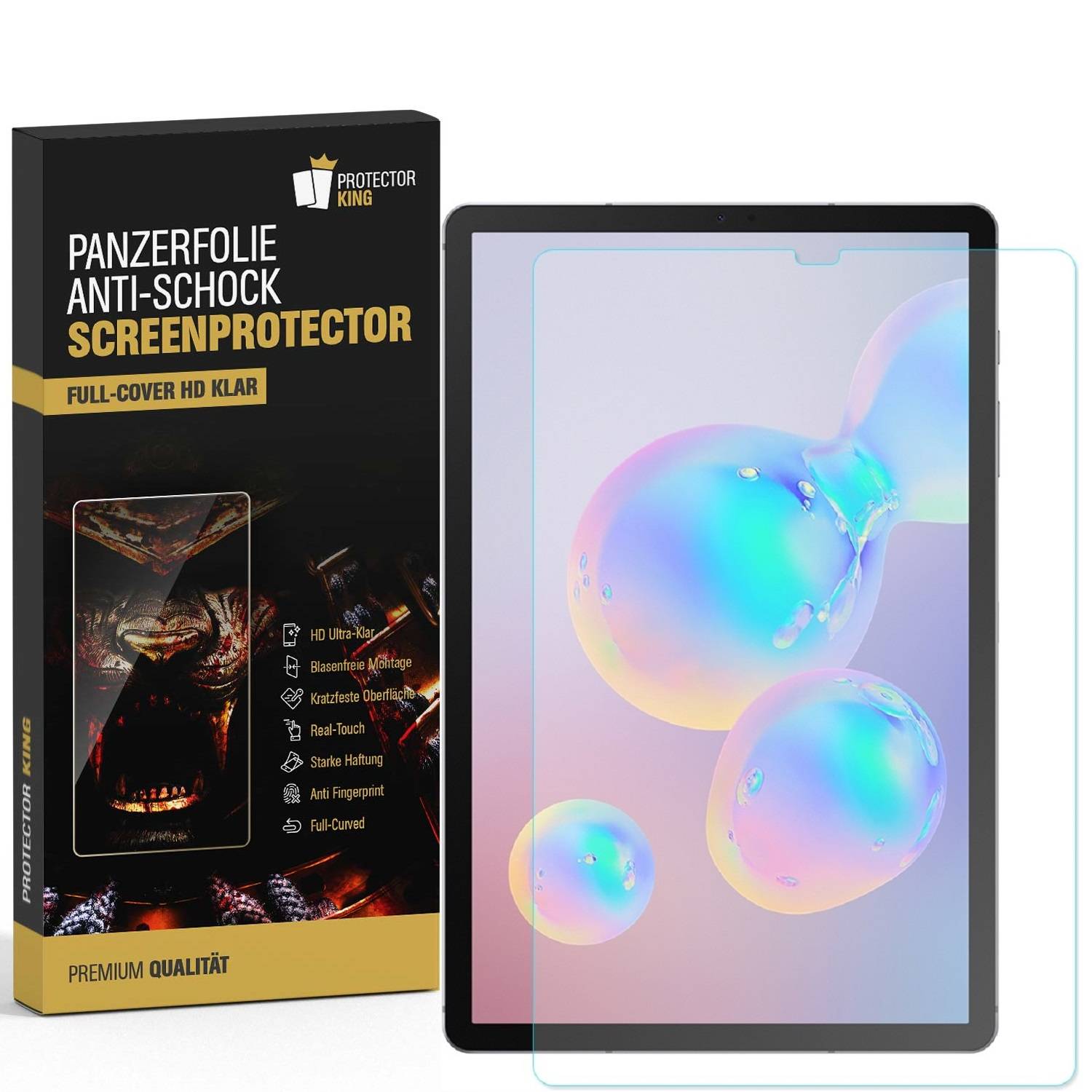 3x Panzerfolie für Samsung Galaxy Tab S6 ANTI-SHOCK Displayschutz Schutzfolie KLAR Folie