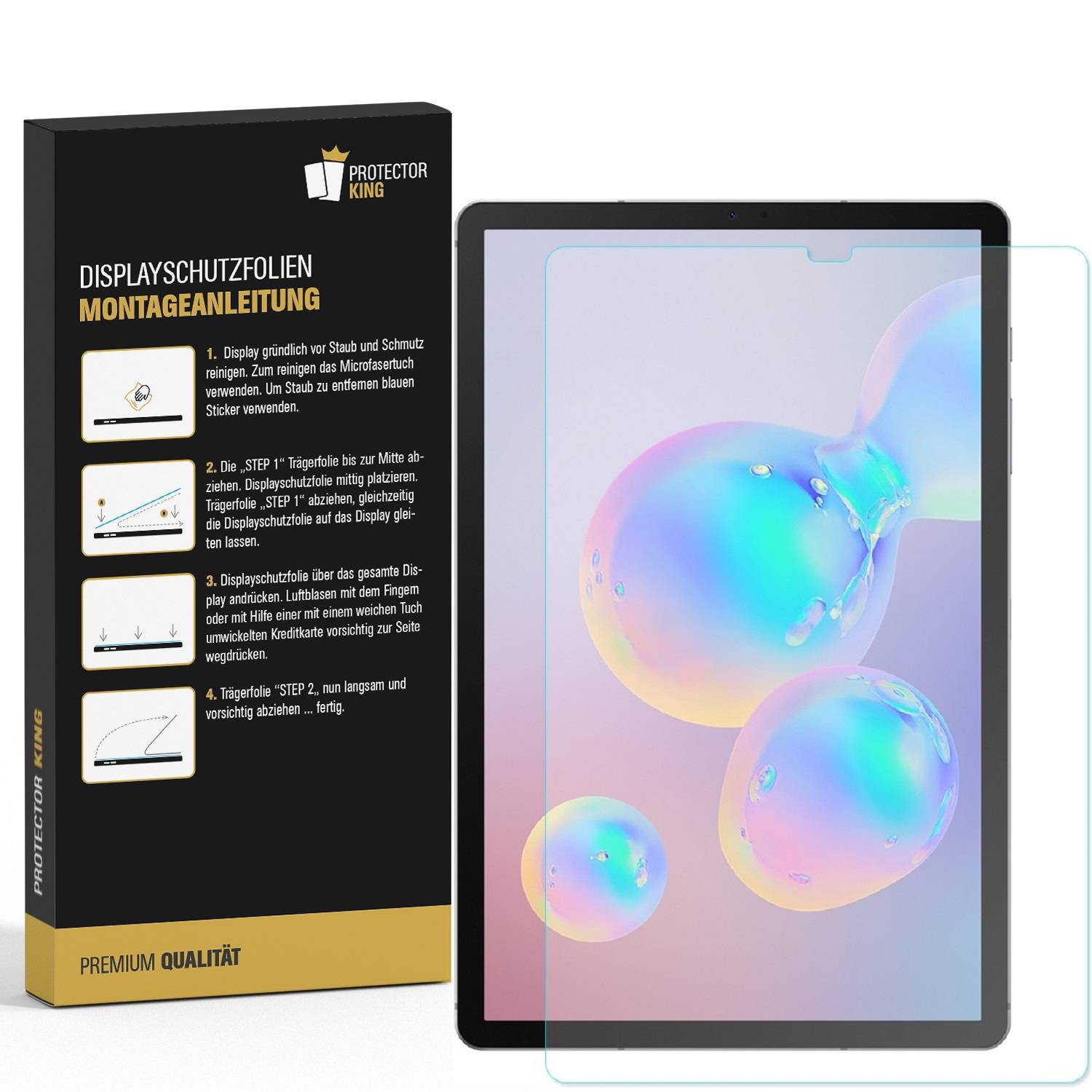 2x Panzerfolie für Samsung Galaxy Tab S6 ANTI-SHOCK Displayschutz Schutzfolie KLAR Folie
