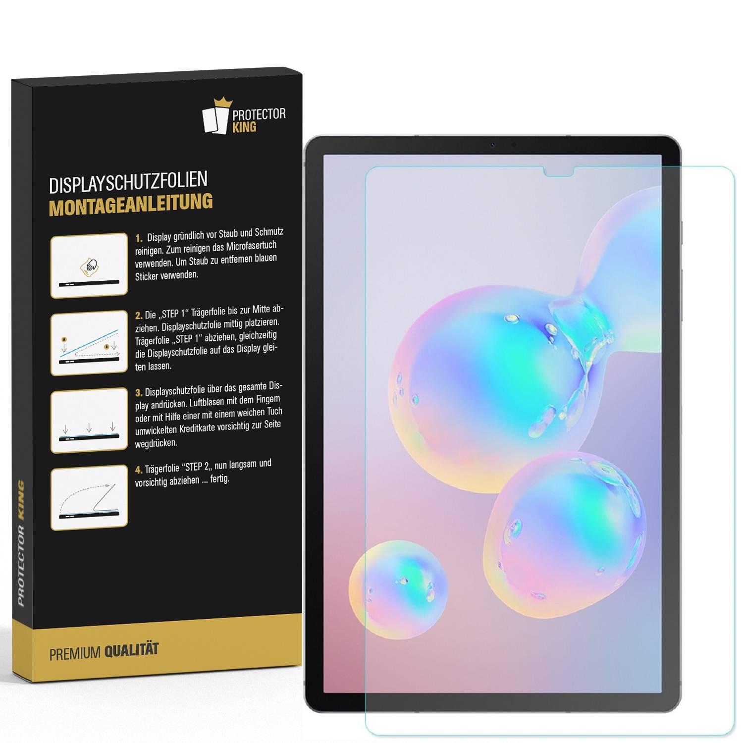 3x Panzerfolie für Samsung Galaxy Tab S6 ANTI-SCHOCK Displayschutzfolie MATT