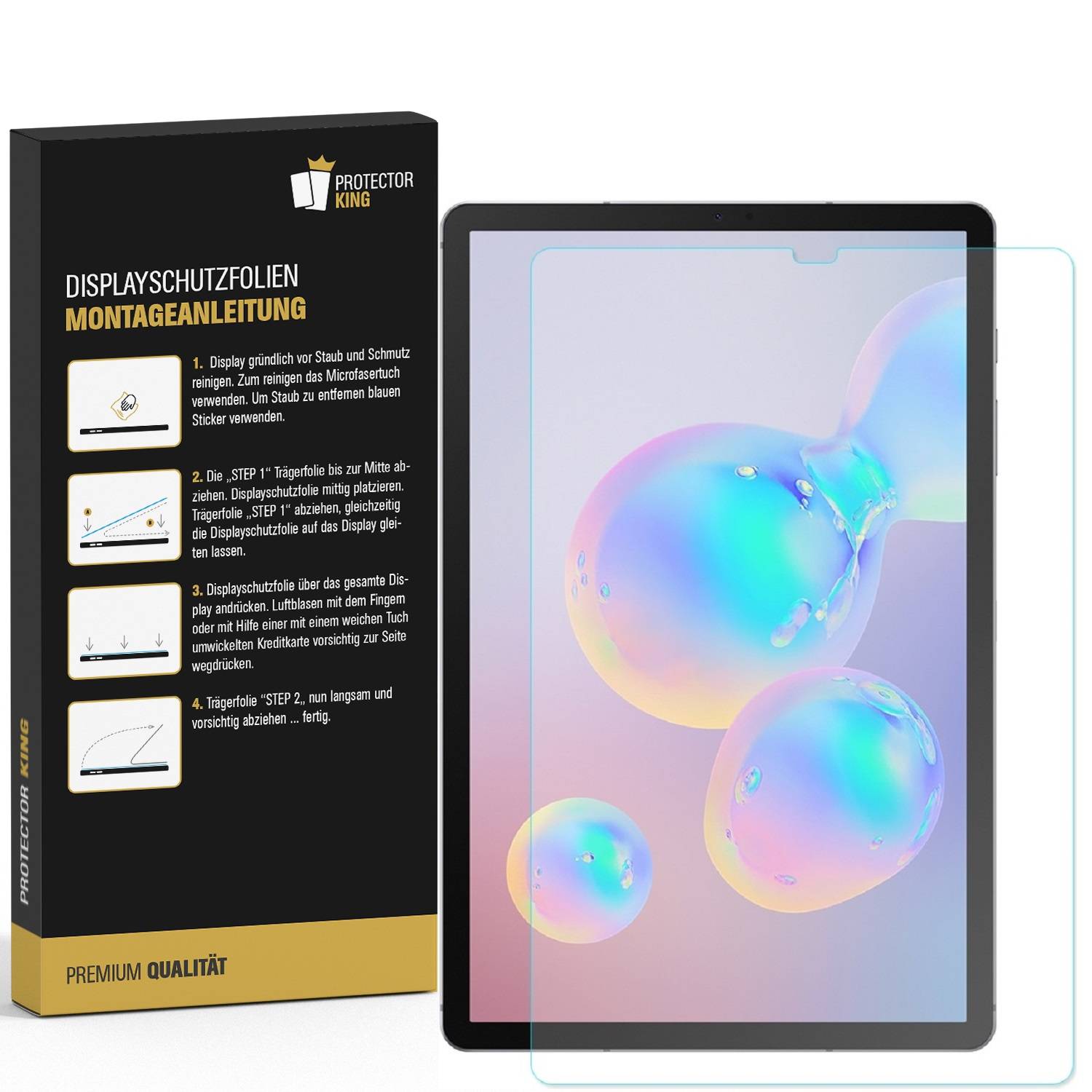 2x Premium Schutzfolie für Samsung Galaxy Tab S6 Displayschutzfolie Displayfolie HD KLAR