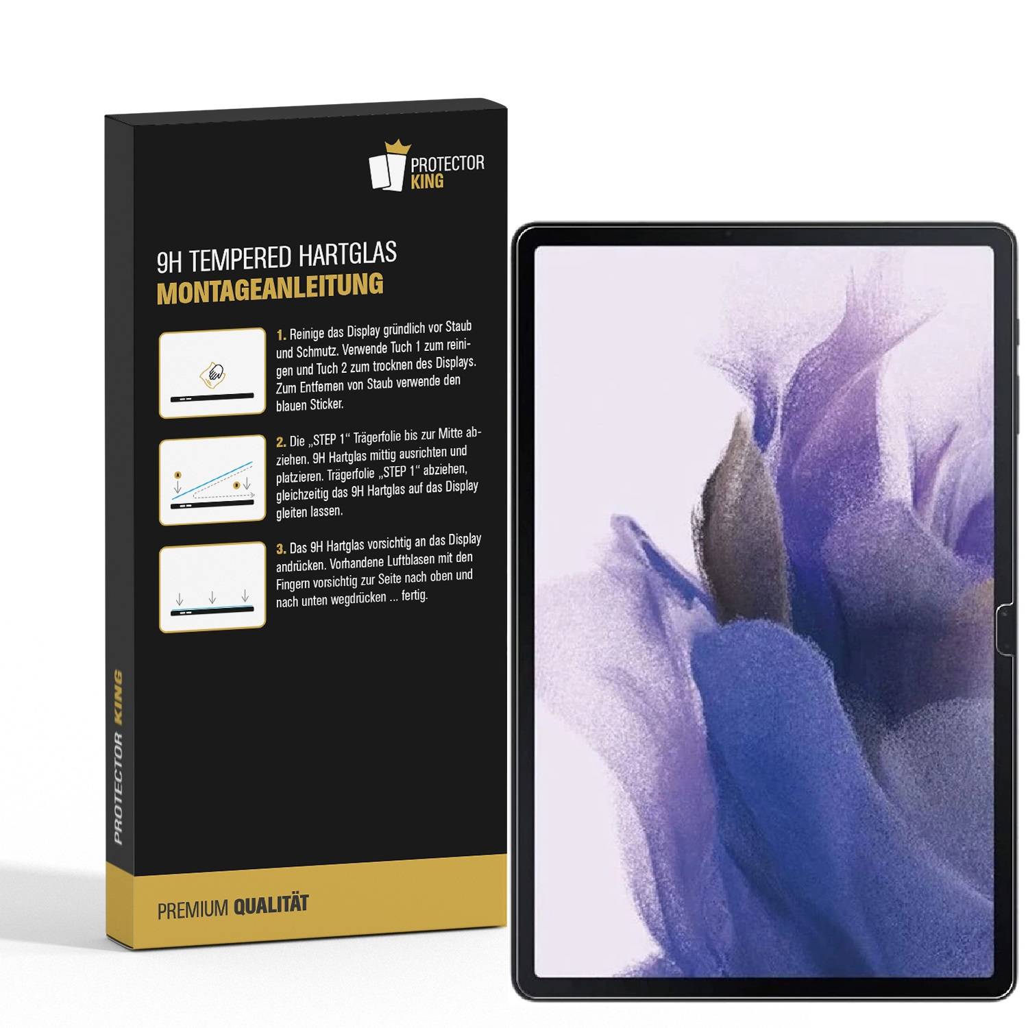 6x 9H Panzerglas für Samsung Galaxy Tab S9 FE Plus 3D KLAR Tempered GlassDisplayschutz Schutzglas Schutzfolie Screen-Protector